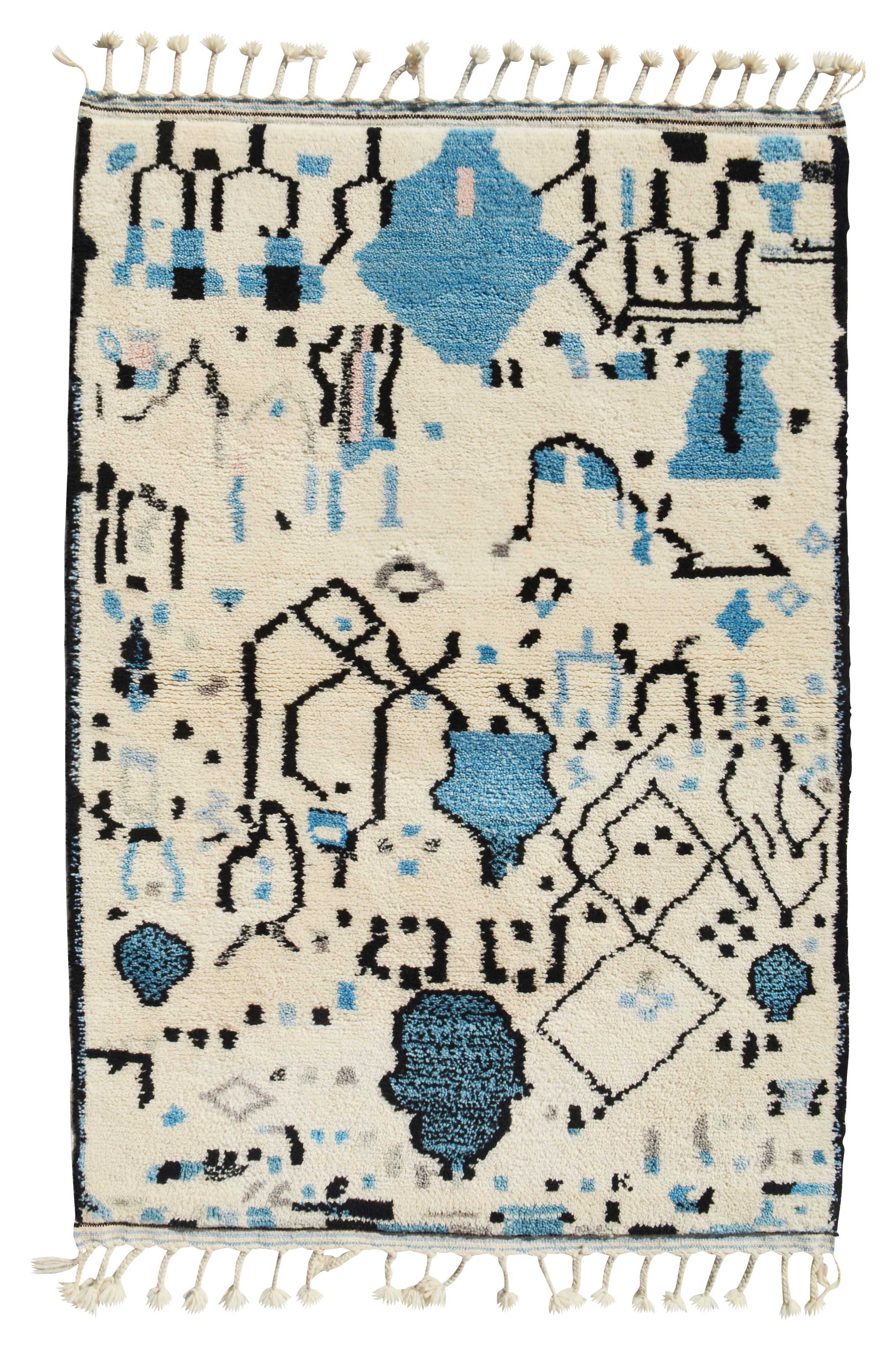 Moroccan Rug Blue Rugs For Living Room | Shop Handmade Moroccan Rug Illuminate Collective
