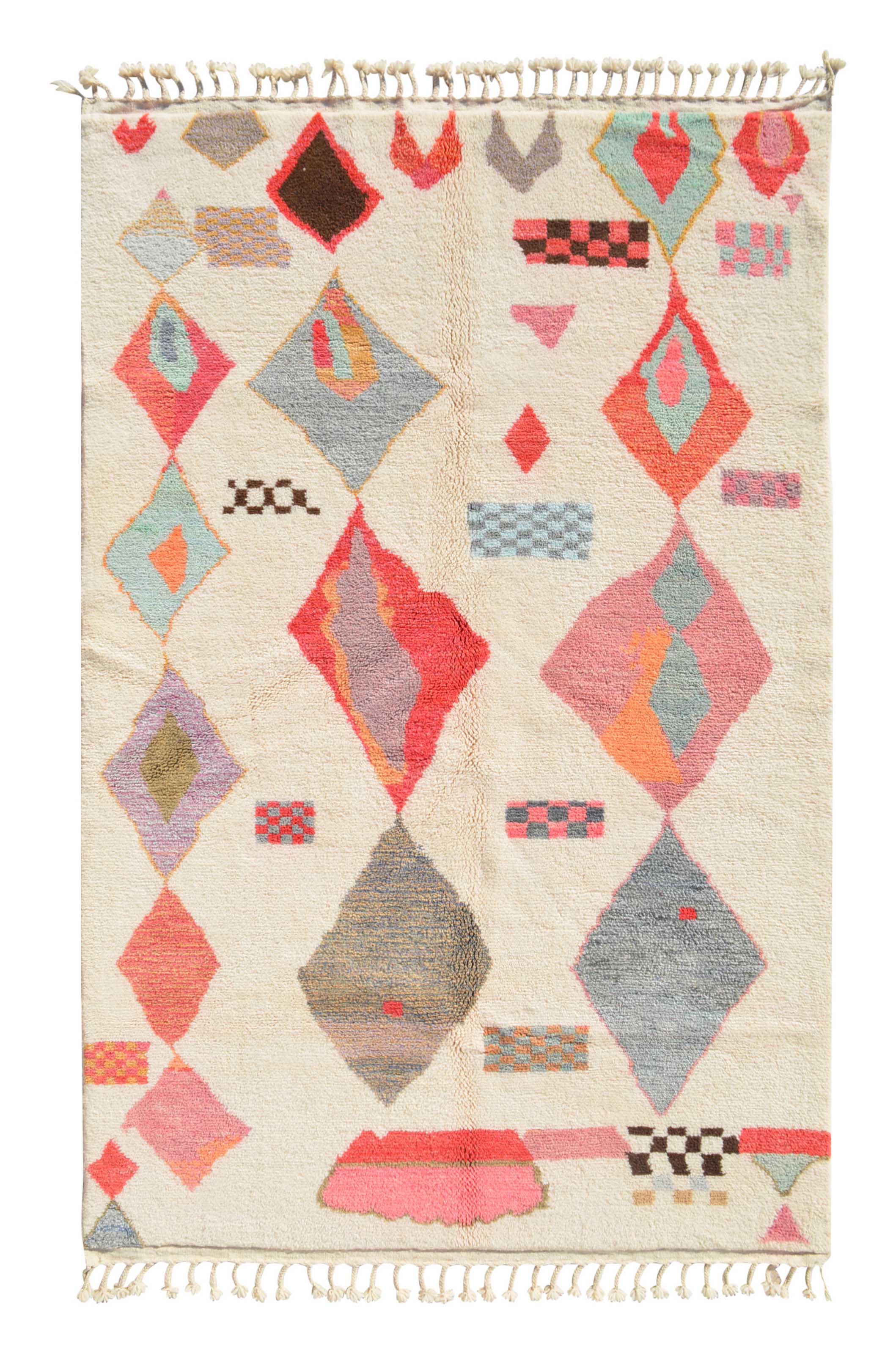 Moroccan Rug Chromatic Charm - Handmade Moroccan Rug with a Colorful New Design - Add a pop of color to your home Illuminate Collective