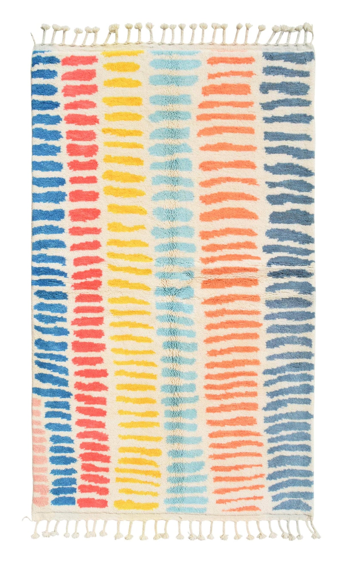 Moroccan Rug Colored zebra lines Moroccan Rug Illuminate Collective