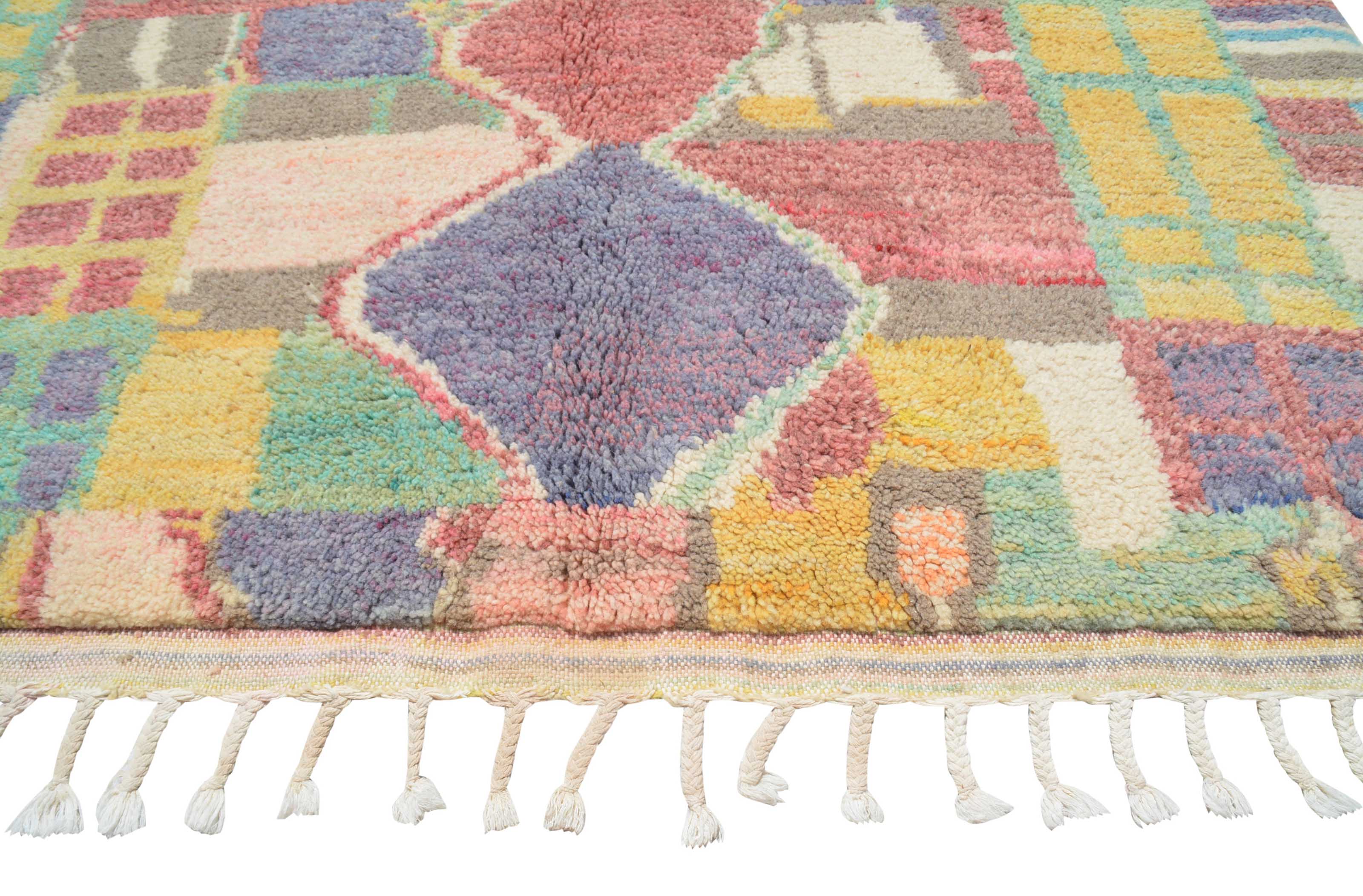 Moroccan Rug Colorful Diamond Rug Illuminate Collective