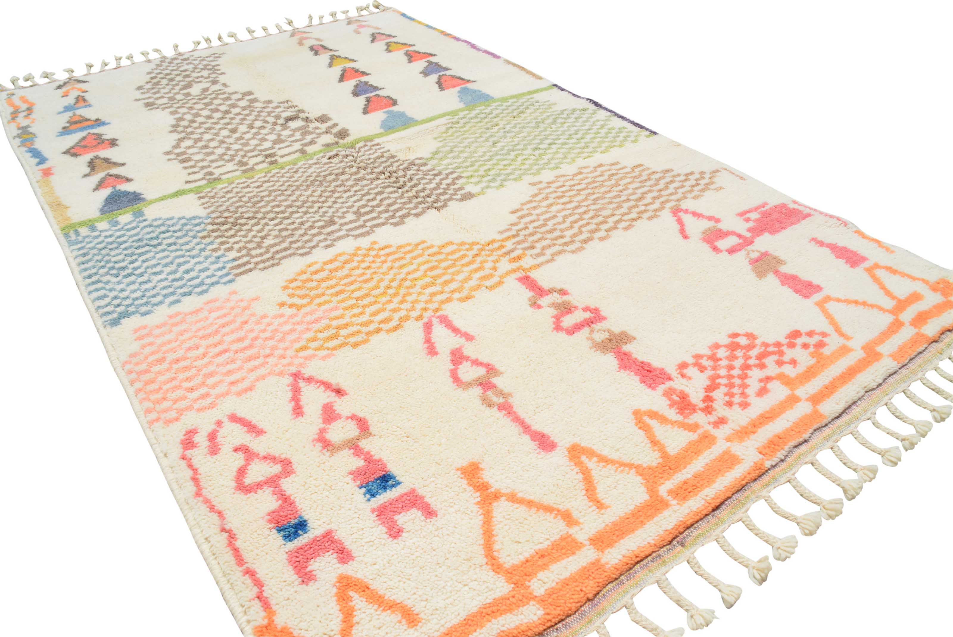Moroccan Rug Colorful Handmade Rug Illuminate Collective