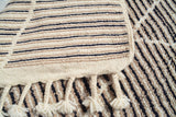 Moroccan Rug Gray blue lines Handmade Rug Illuminate Collective