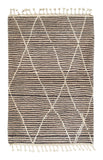 Moroccan Rug Gray blue lines Handmade Rug Illuminate Collective
