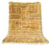 Moroccan Rug Handmade Yellow Shaggy Moroccan Rug | Multicolor Area Rug Illuminate Collective