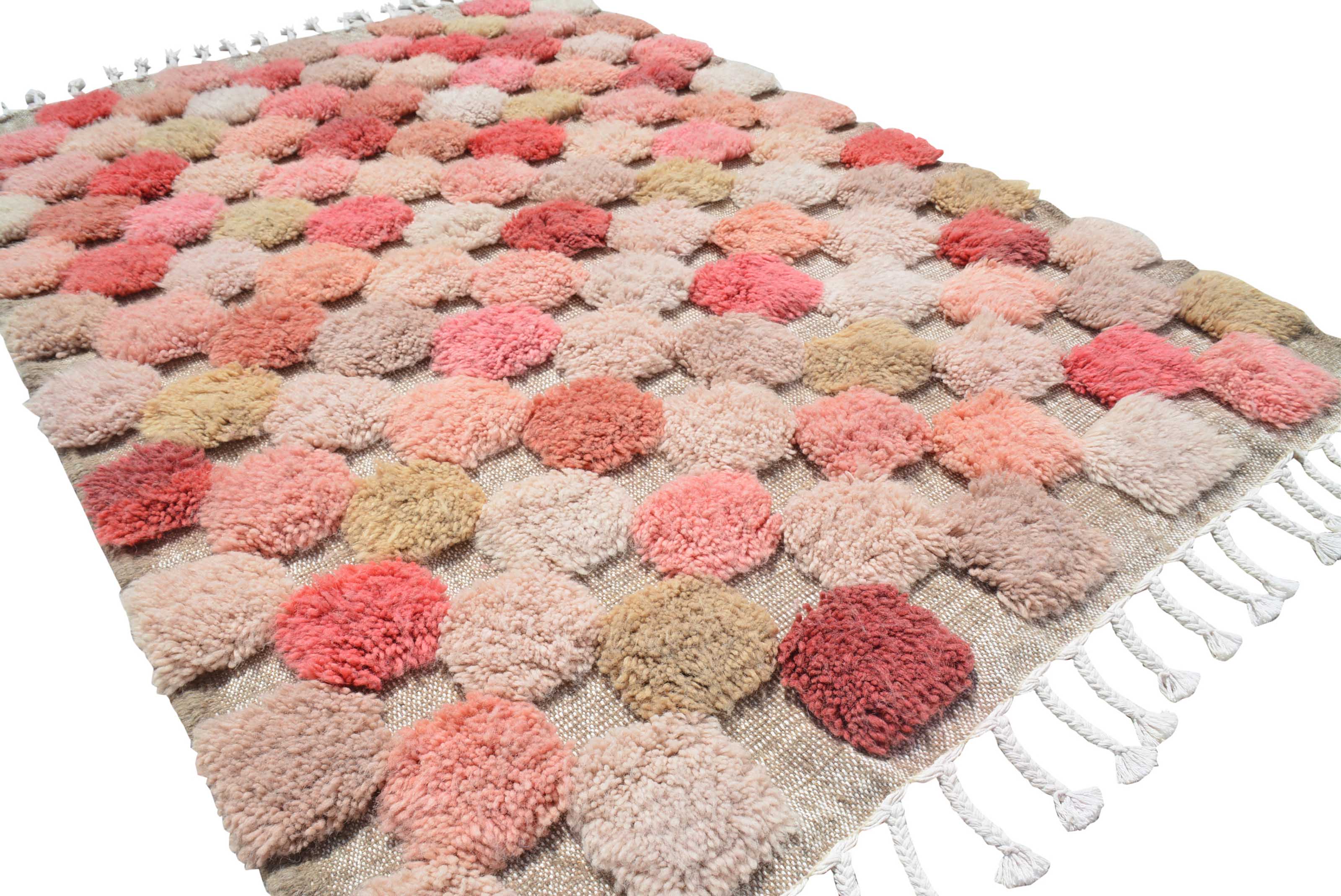 Moroccan Rug High Low Pink Rug Illuminate Collective