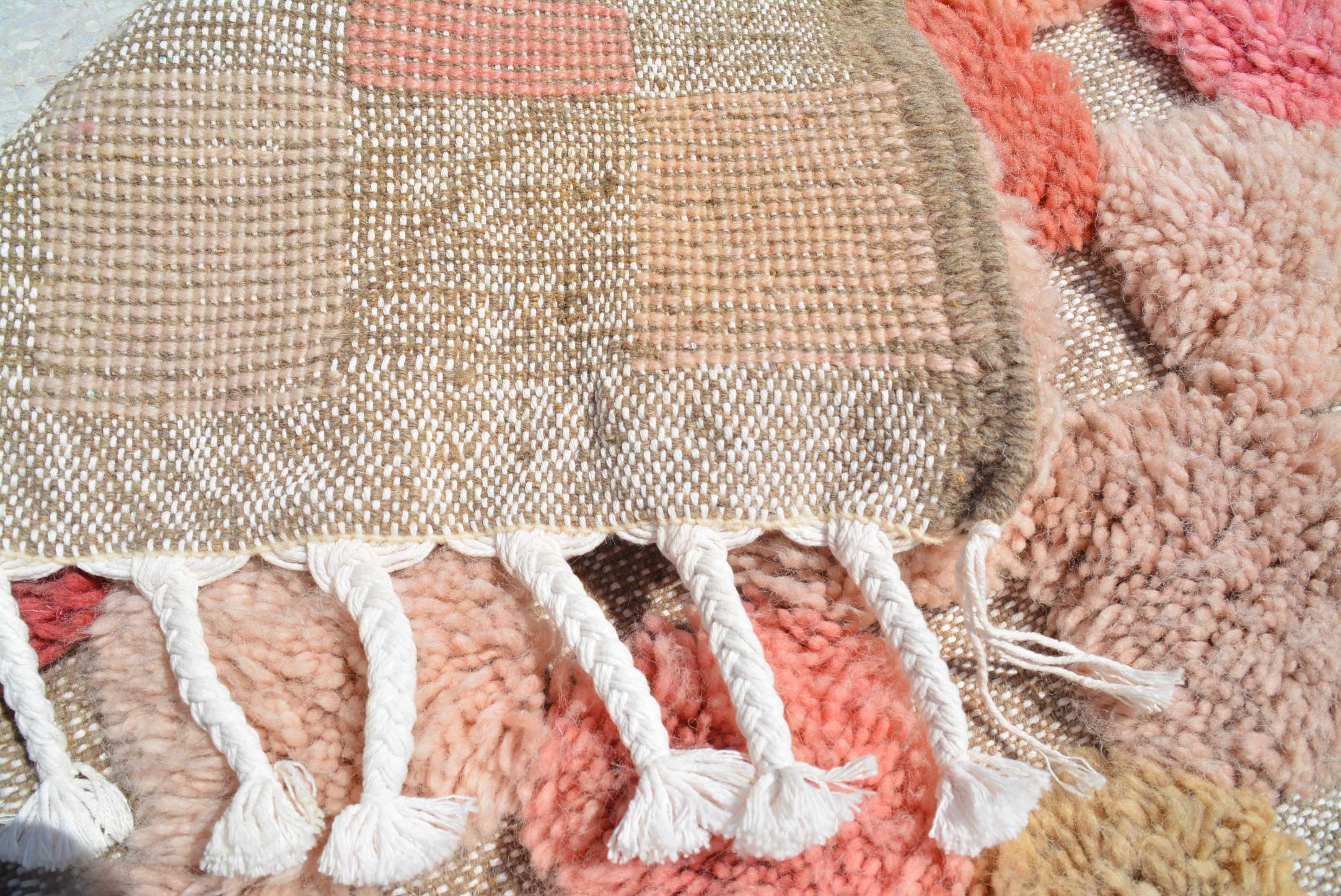 Moroccan Rug High Low Pink Rug Illuminate Collective