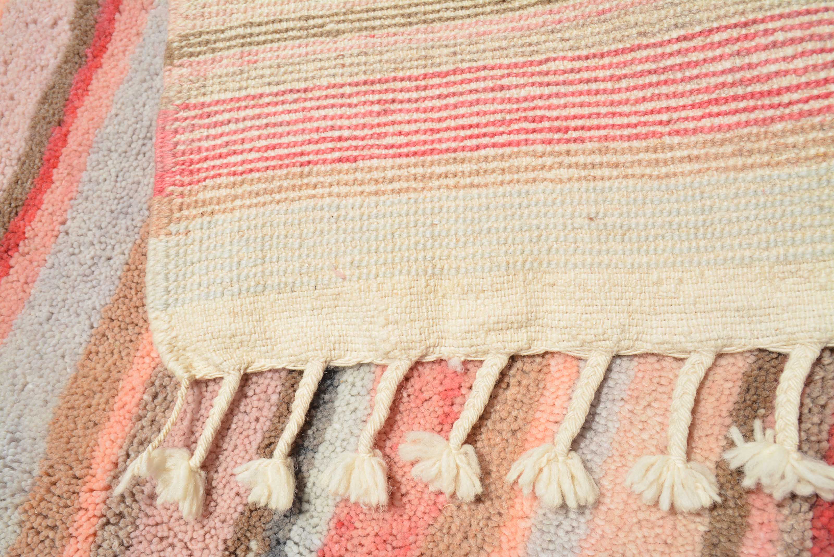 Moroccan Rug Multi color Lines Handmade Rug Illuminate Collective
