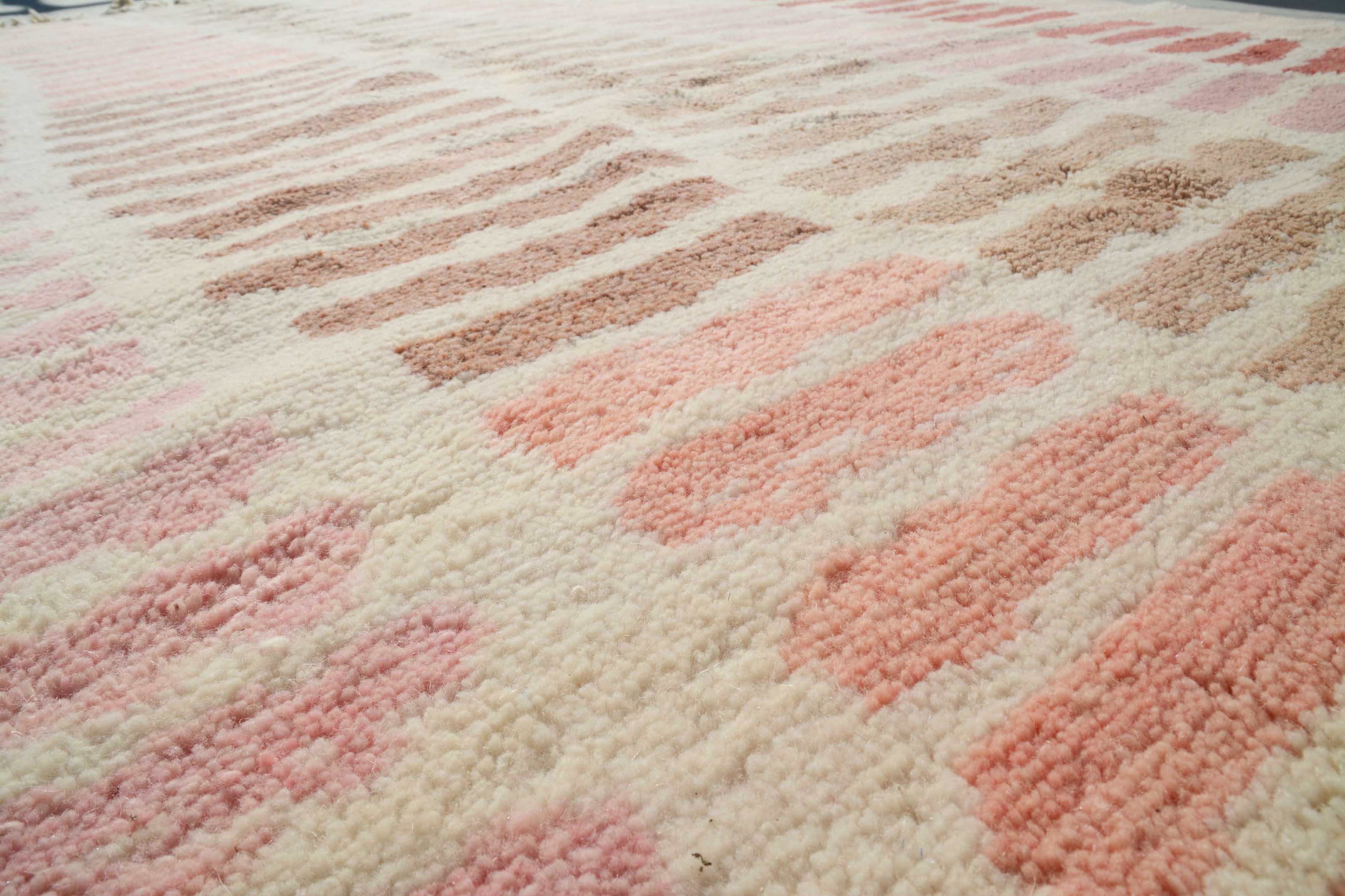 Moroccan Rug Pink And Gray Handmade Rug | Moroccan Carpets For Sale Illuminate Collective