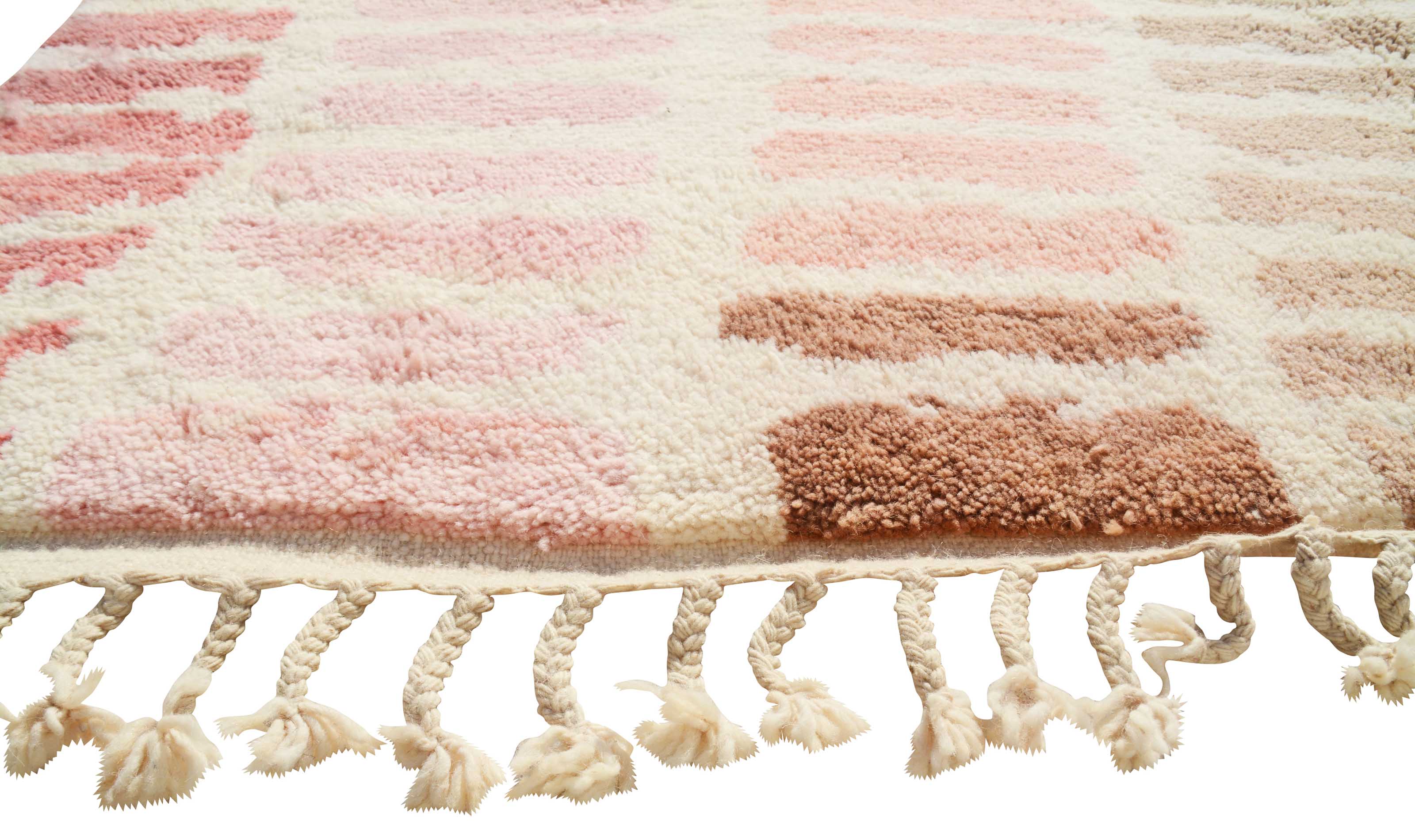 Moroccan Rug Pink And Gray Handmade Rug | Moroccan Carpets For Sale Illuminate Collective