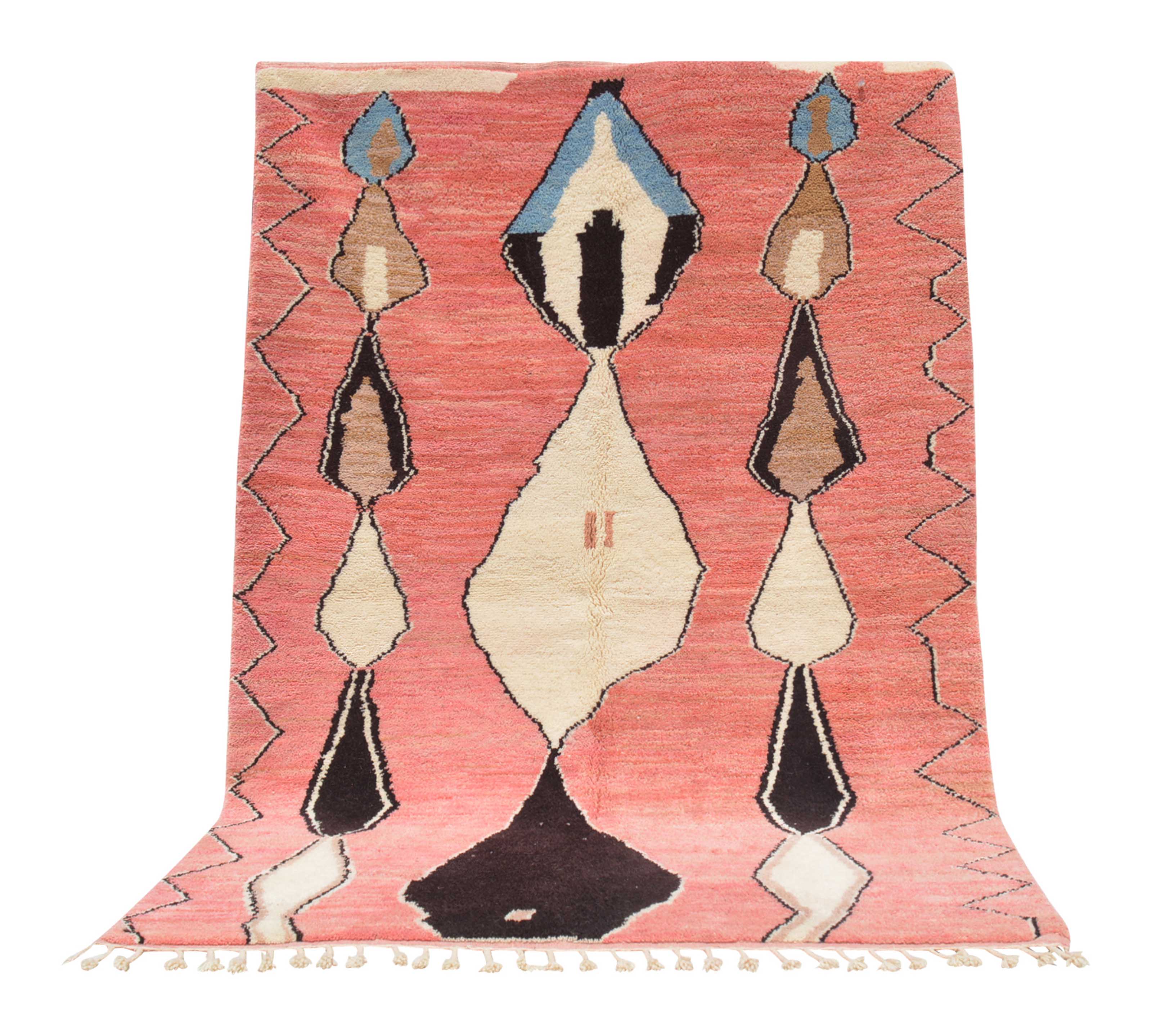Moroccan Rug Pink Azilal Moroccan rug Illuminate Collective
