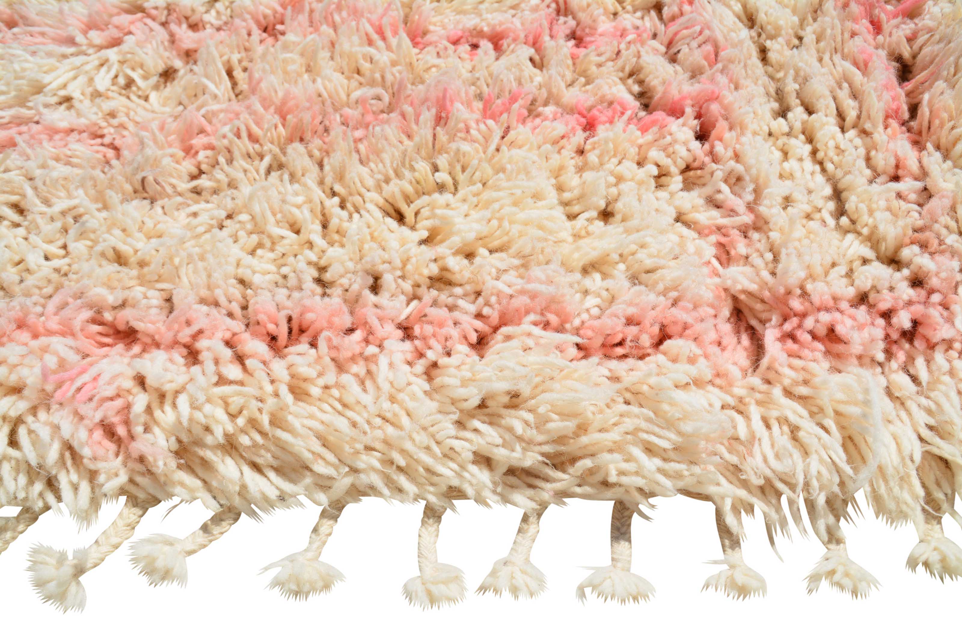 Moroccan Rug Pink line shaggy Rug Illuminate Collective