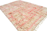 Moroccan Rug Pink line shaggy Rug Illuminate Collective