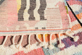 Moroccan Rug Pink Lines Handmade Rug Illuminate Collective