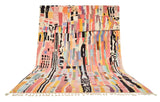 Moroccan Rug Pink Lines Handmade Rug Illuminate Collective