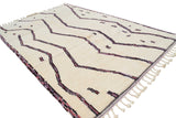 Moroccan Rug Purple lines Handmade Rug Illuminate Collective