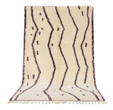 Moroccan Rug Purple lines Handmade Rug Illuminate Collective