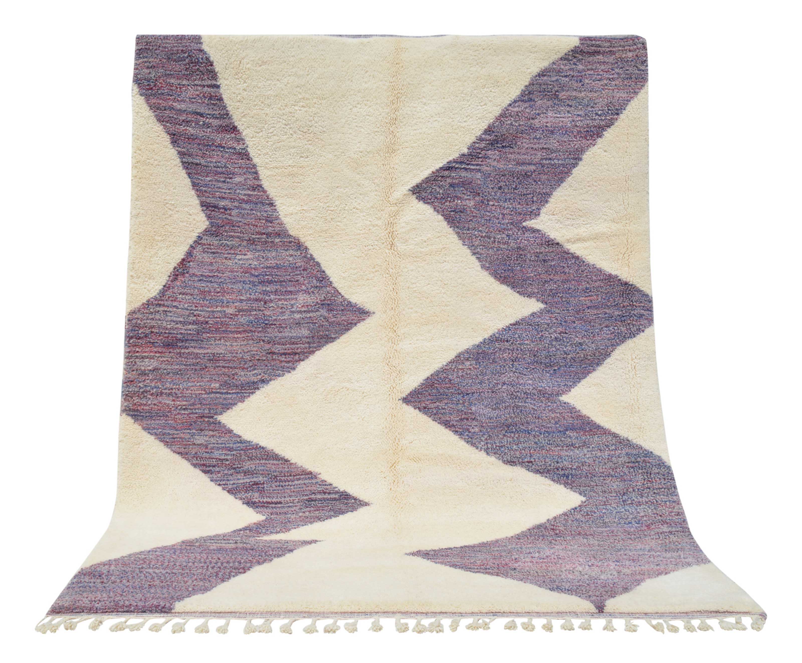 Moroccan Rug Purple Zag Rug Illuminate Collective