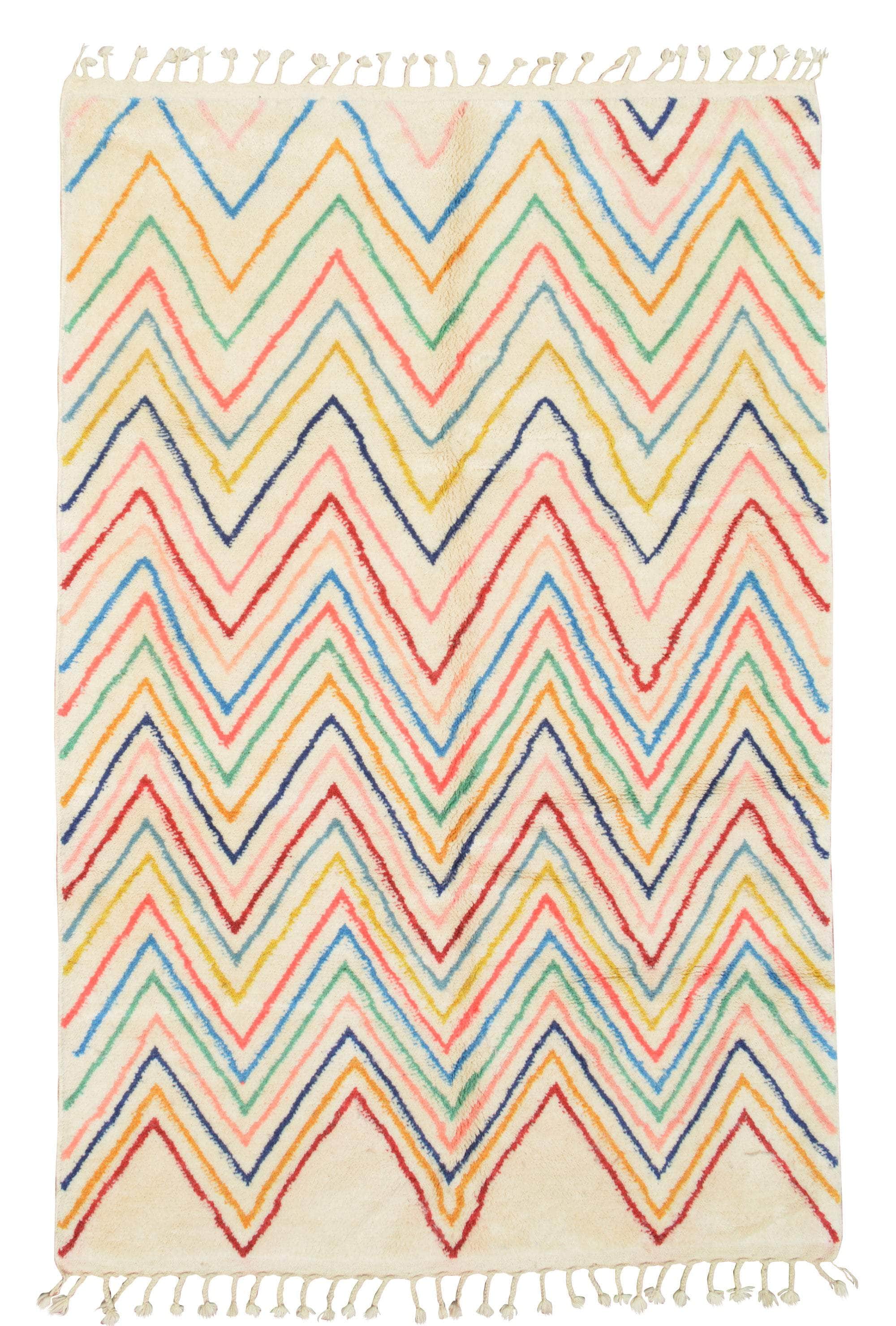 Moroccan Rug Rainbow Zigzag Rug I Moroccan rugs for sale Illuminate Collective