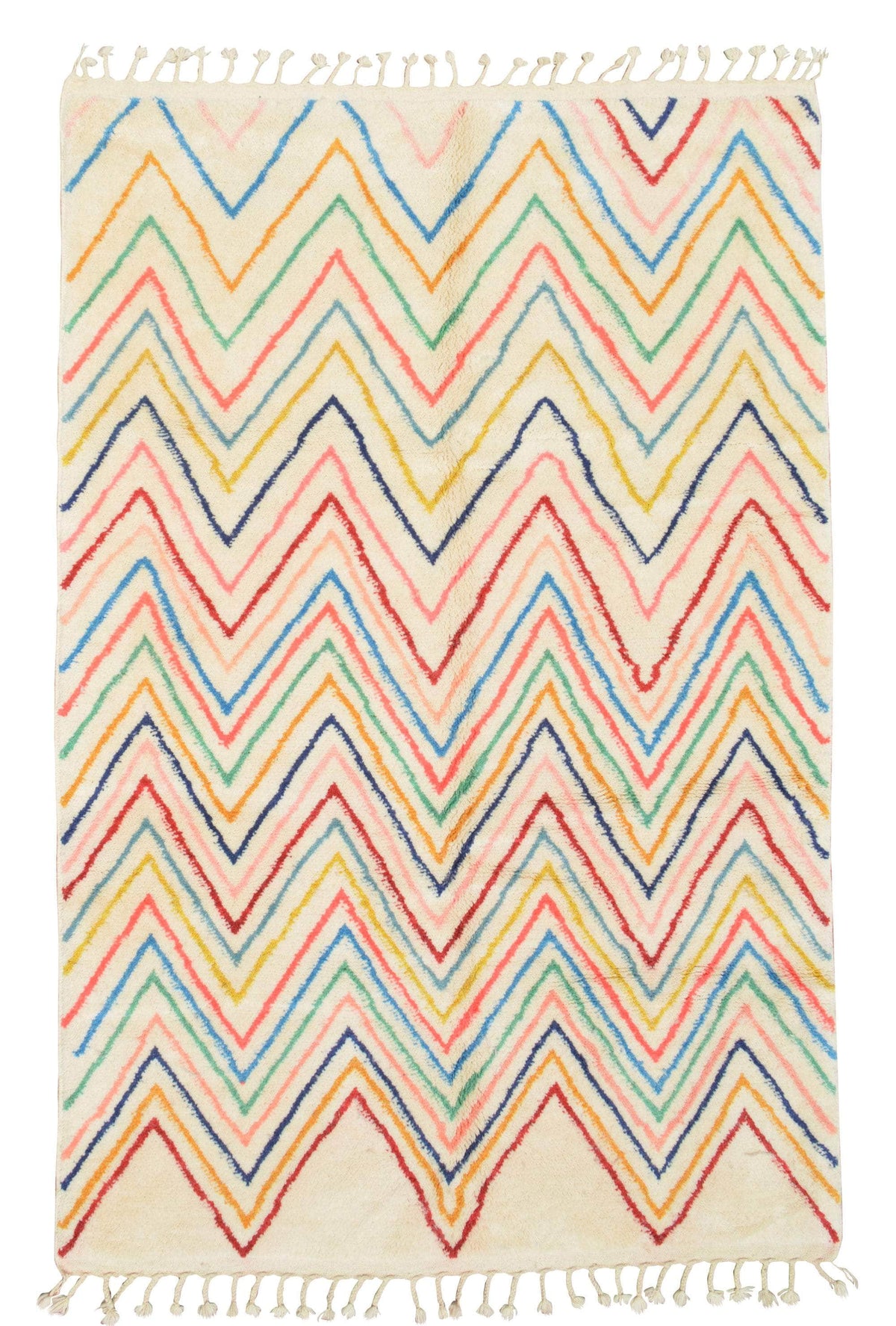 Moroccan Rug Rainbow Zigzag Rug I Moroccan rugs for sale Illuminate Collective