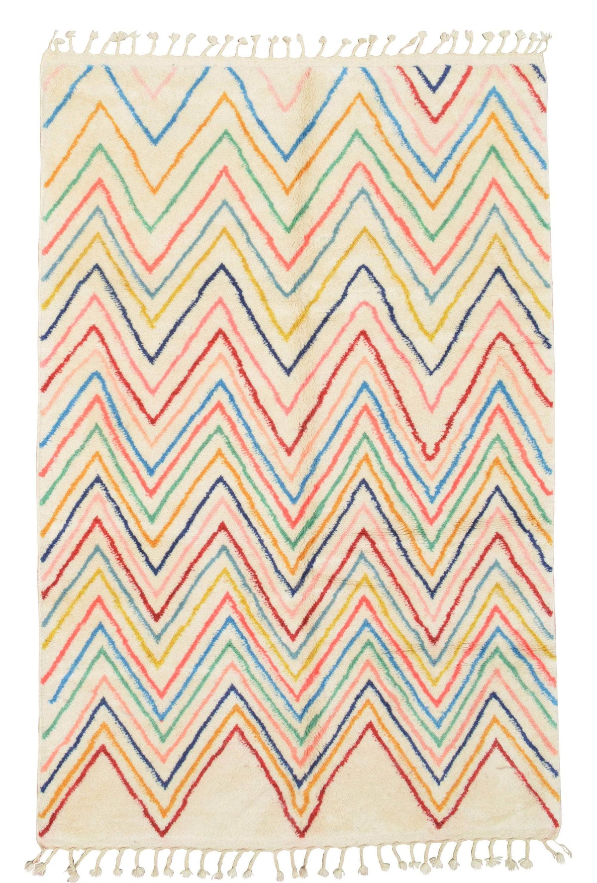 Moroccan Rug Rainbow Zigzag Rug I Moroccan rugs for sale Illuminate Collective