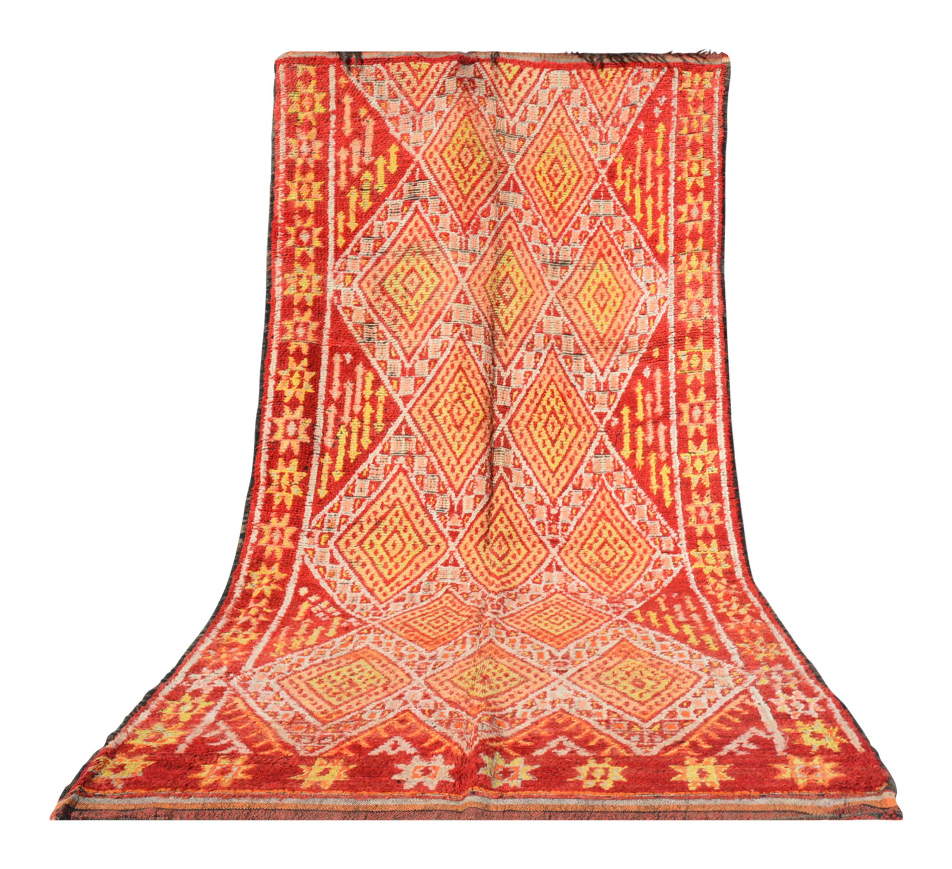 Moroccan Rug Vintage Area Rugs - Hand Knotted Rugs - Illuminate Collective Illuminate Collective