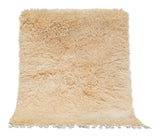 Moroccan Rug White Shaggy Handmade Wool Rug Illuminate Collective