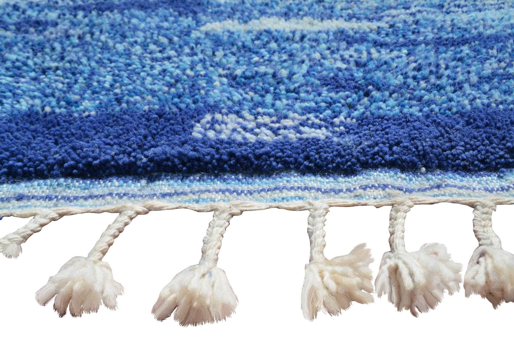 Moroccan Rugs Blue I Moroccan Geometric Rug