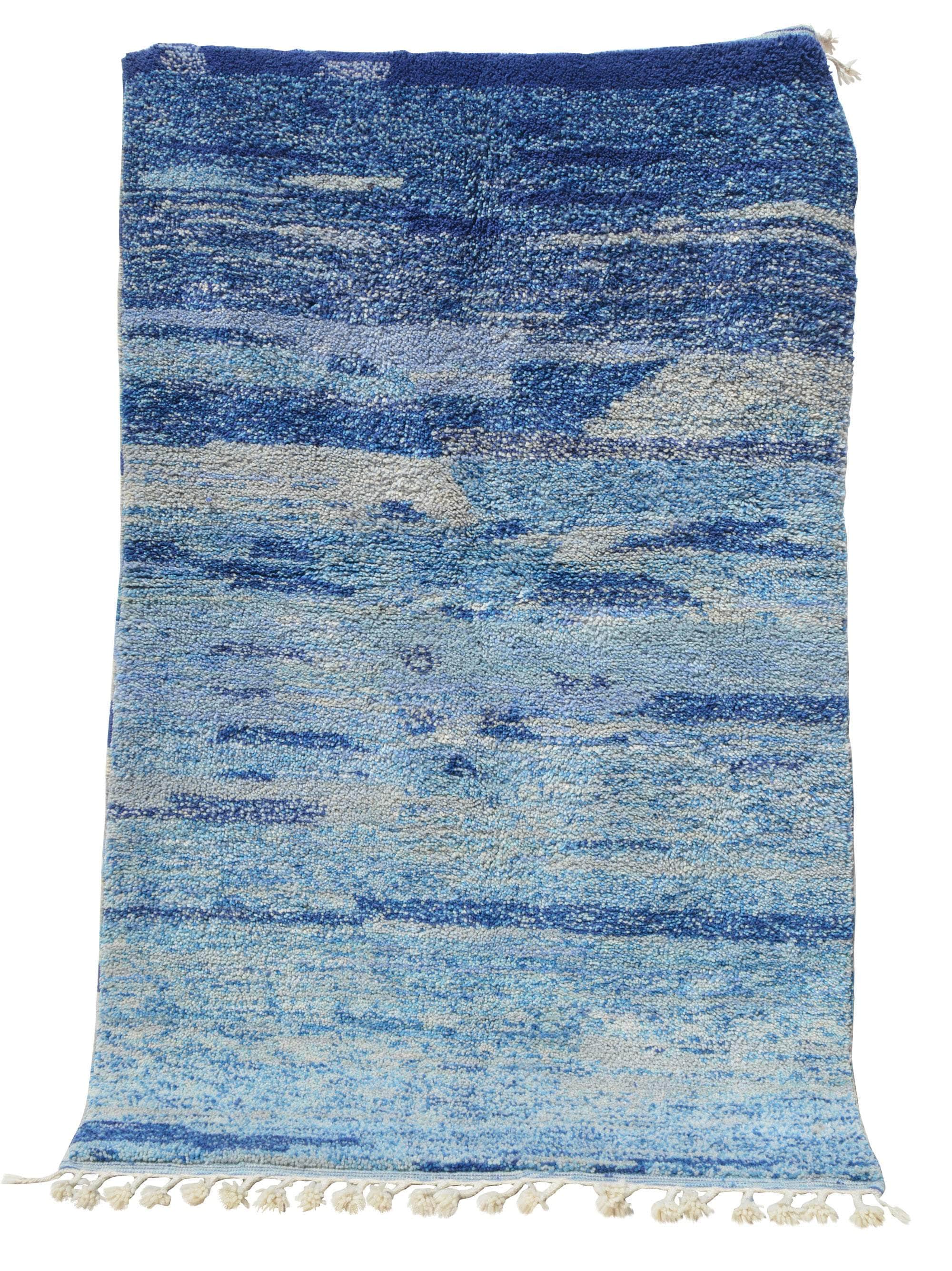 Moroccan Rugs Blue I Moroccan Geometric Rug