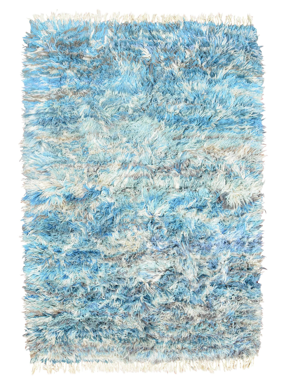 Moroccan Style Rug | Blue and White Rugs
