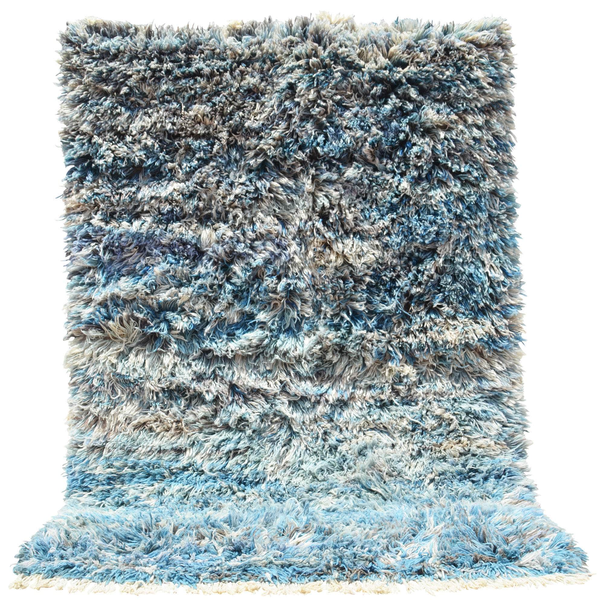 Moroccan Style Rug | Blue and White Rugs