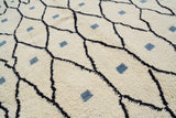 Navy Handmade Moroccan Rug | Blue Rugs For Living Room
