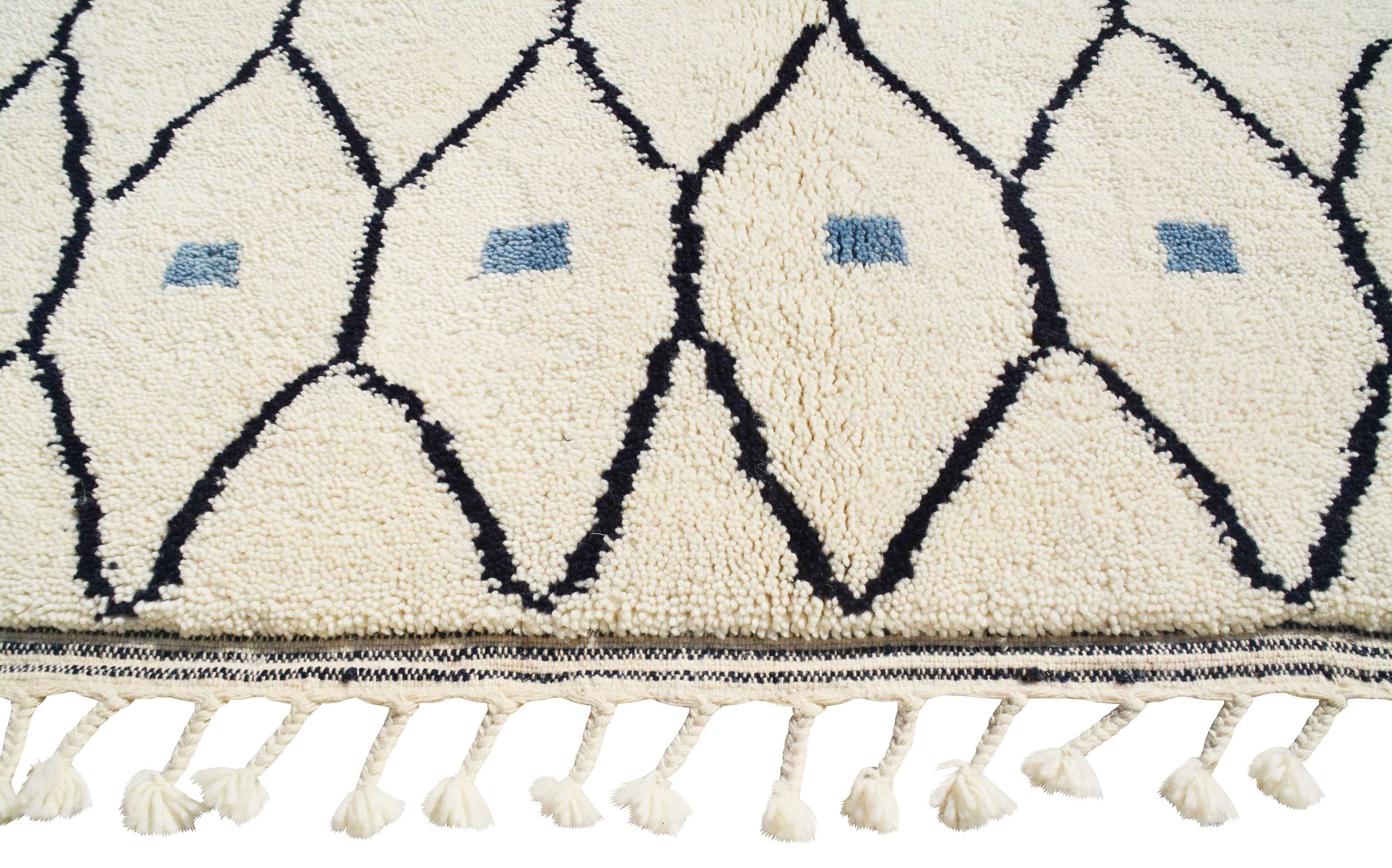 Navy Handmade Moroccan Rug | Blue Rugs For Living Room