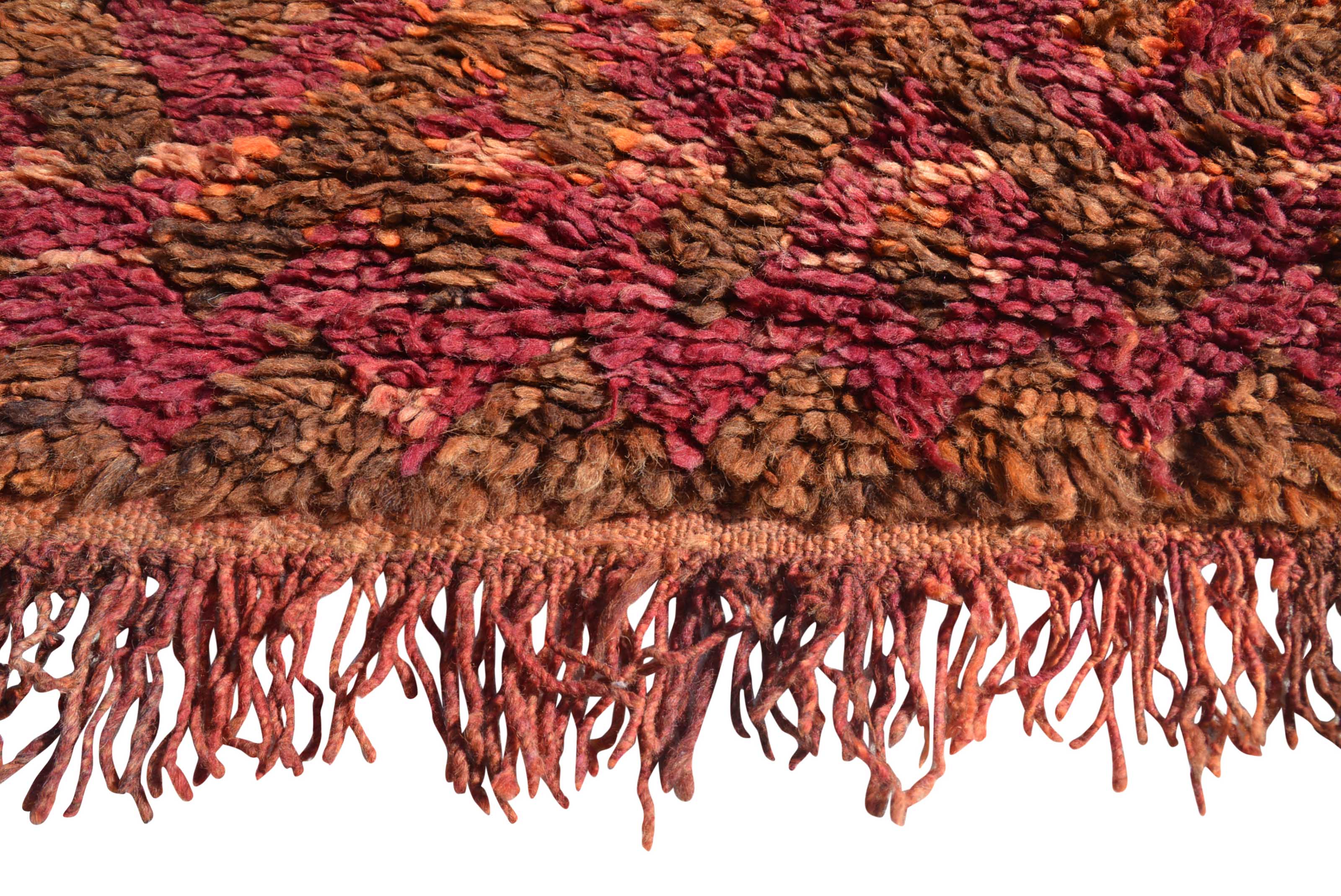 Orange And Pink Rug | Vintage Moroccan Rug  