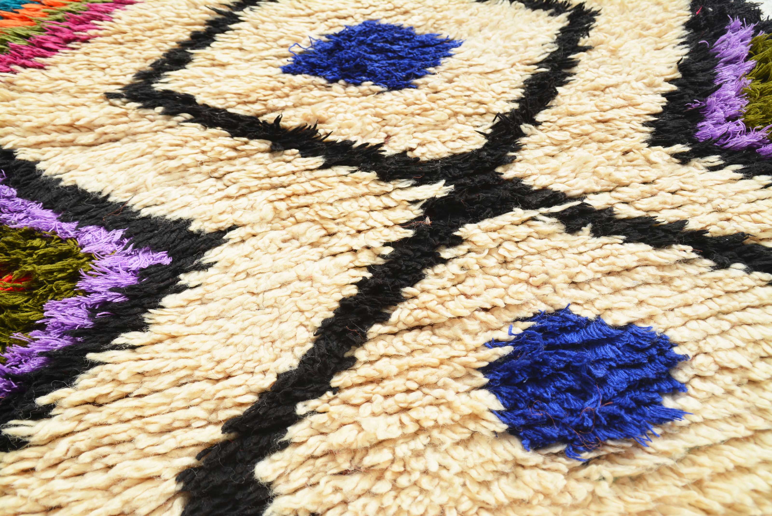 Pink and Red Moroccan Pattern Rug - Runner Rug - Vintage Moroccan Rug