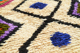 Pink and Red Moroccan Pattern Rug - Runner Rug - Vintage Moroccan Rug