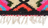 Pink and Red Moroccan Pattern Rug - Runner Rug - Vintage Moroccan Rug