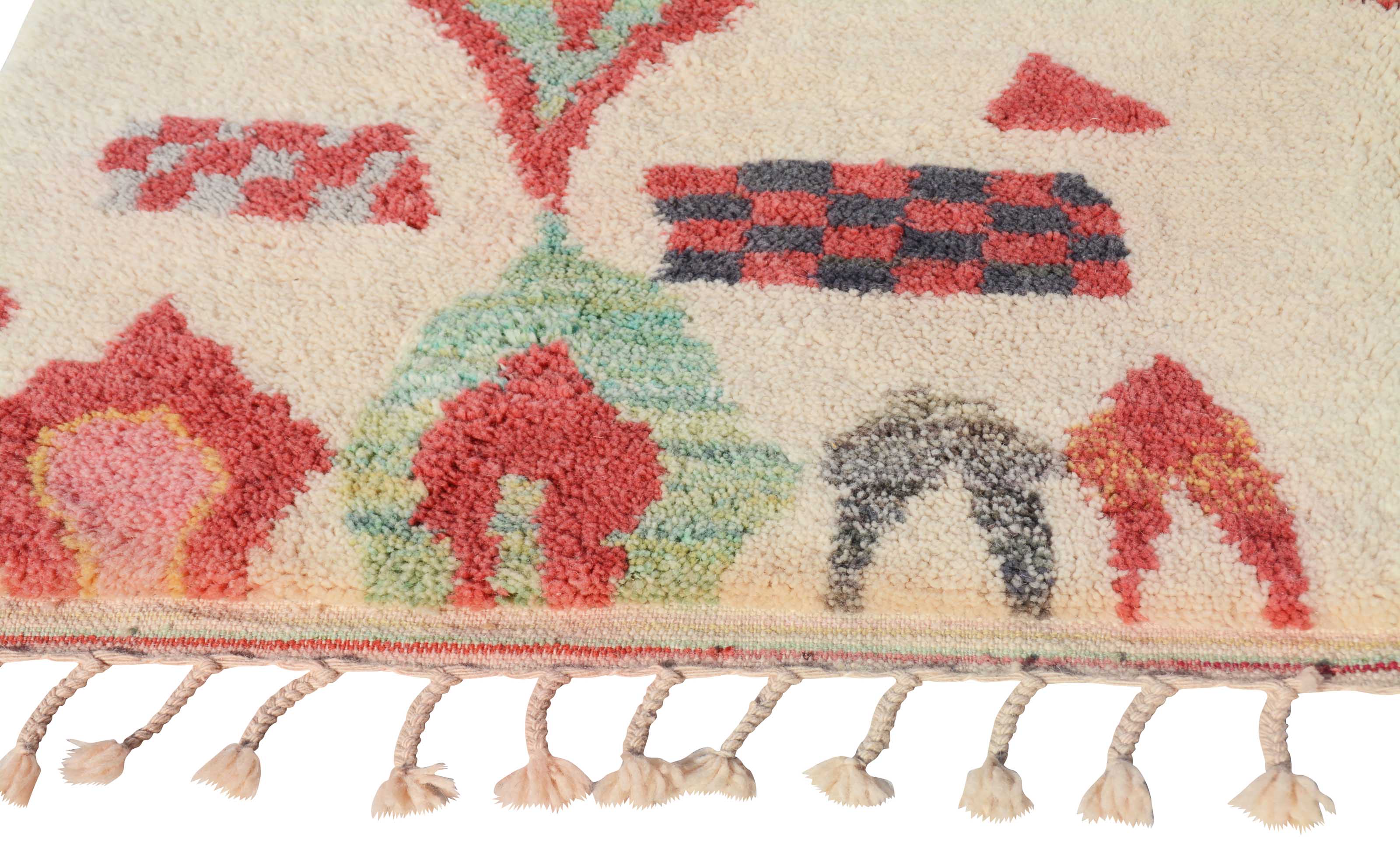 Pink And Red Rug | Colorful Moroccan Rug