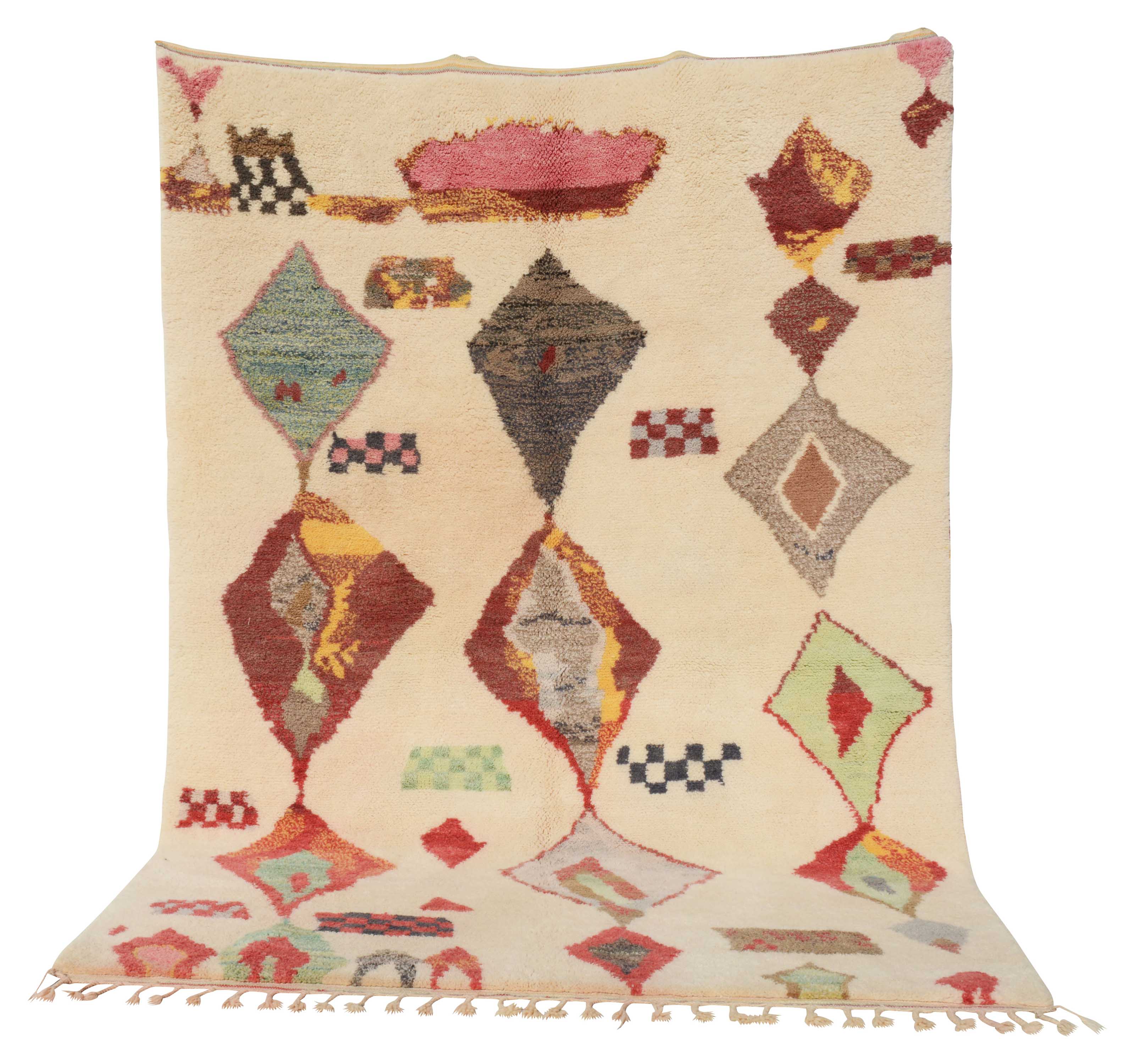 Pink And Red Rug | Colorful Moroccan Rug