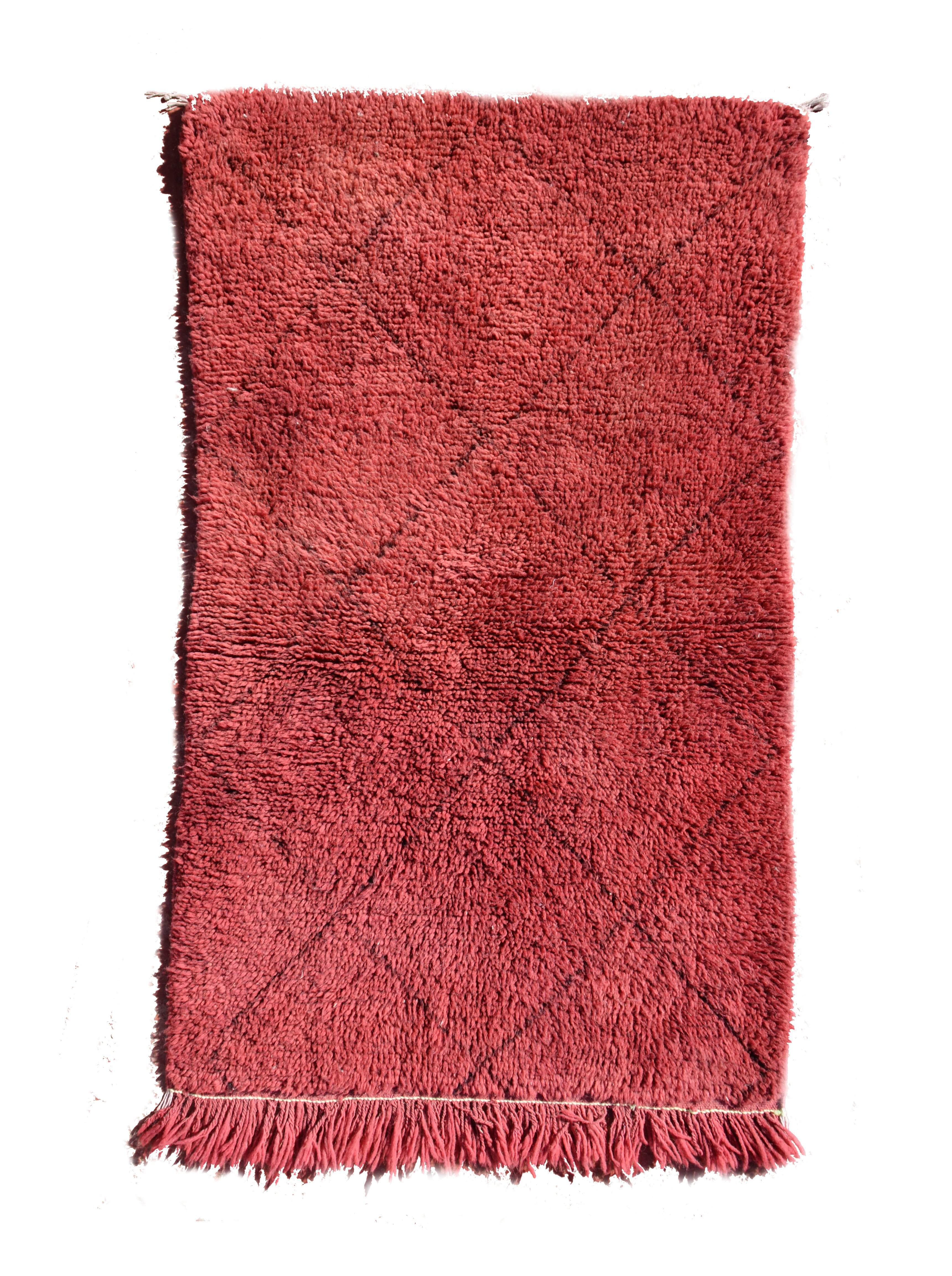 Pink And Red Rug -New Moroccan Rug Collective
