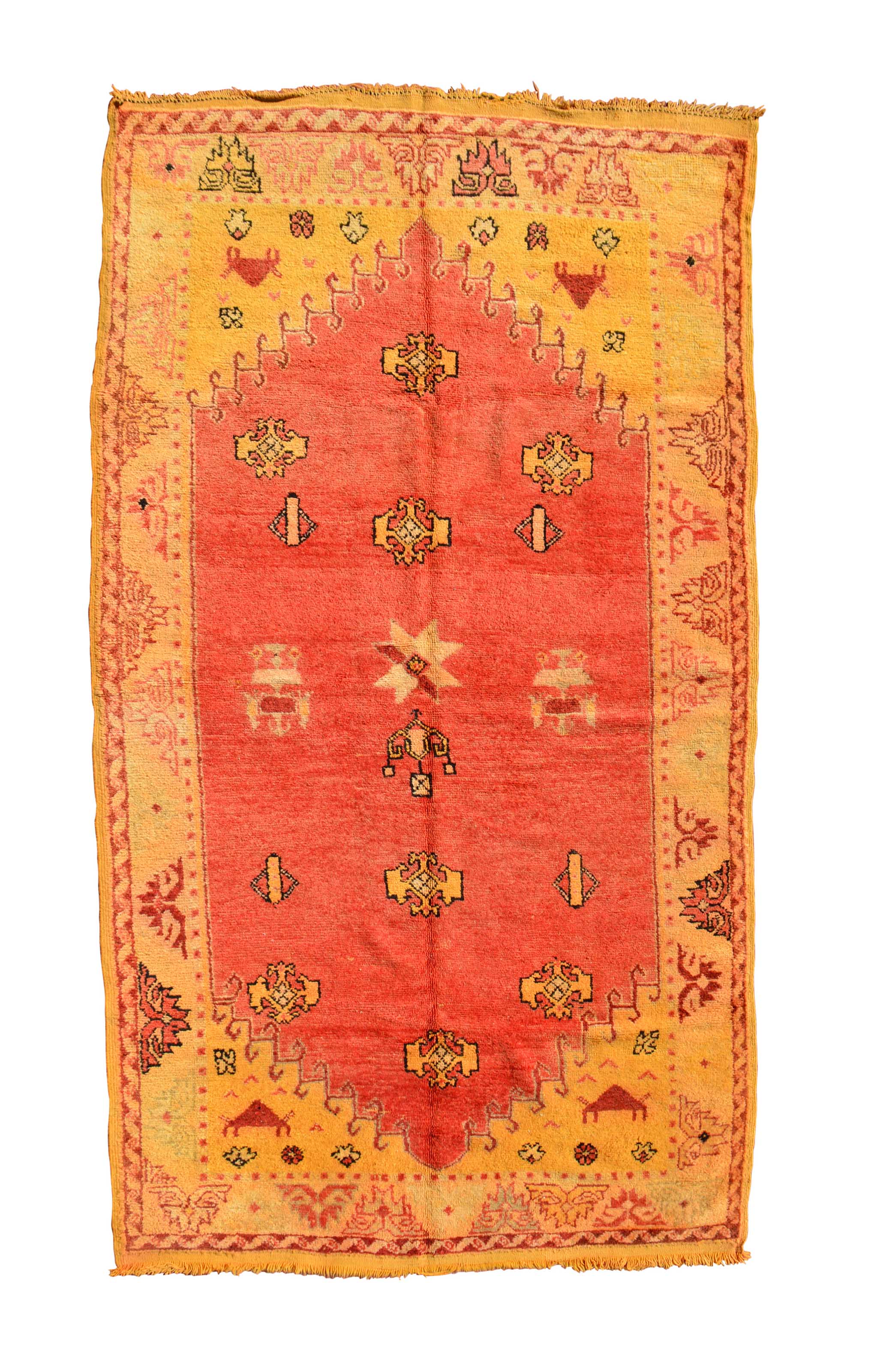 Pink And Red Rug | Vintage Rugs