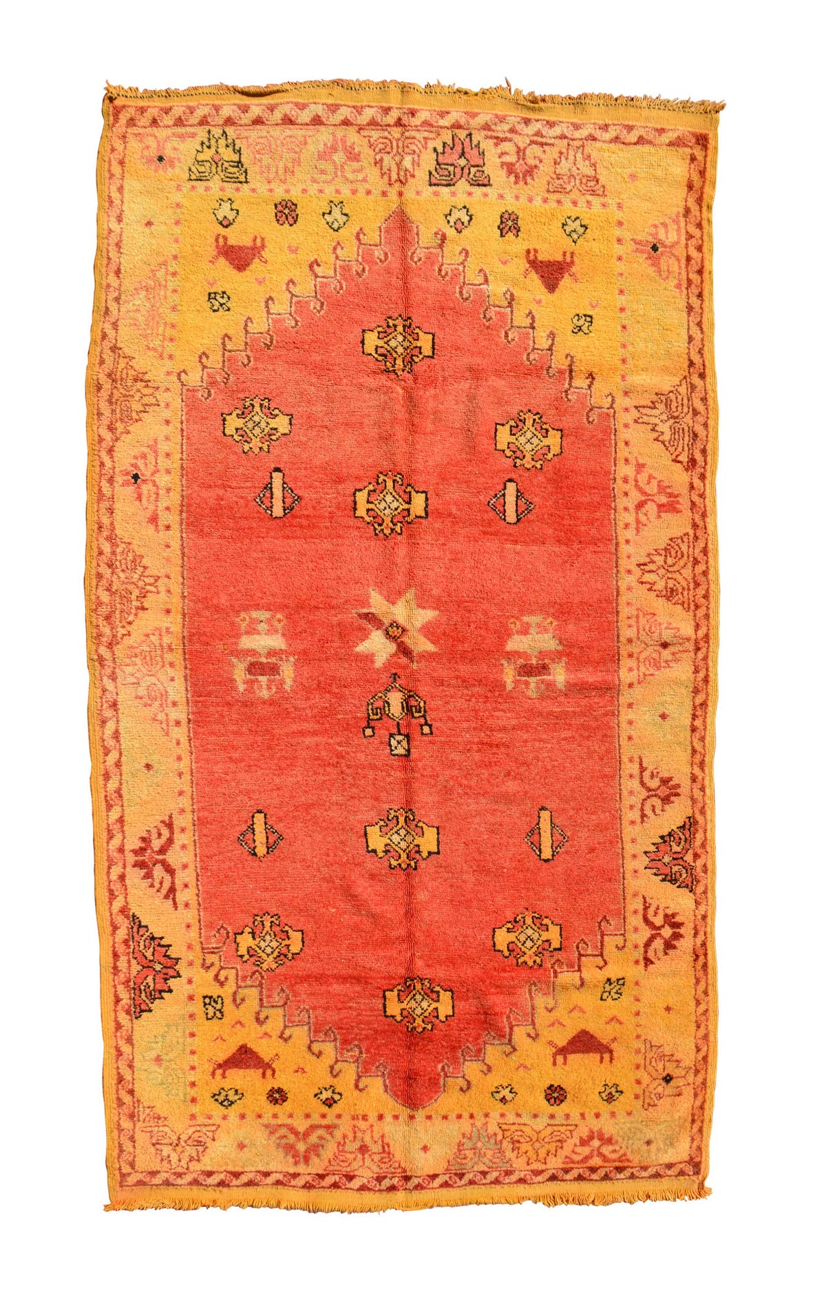 Pink And Red Rug | Vintage Rugs