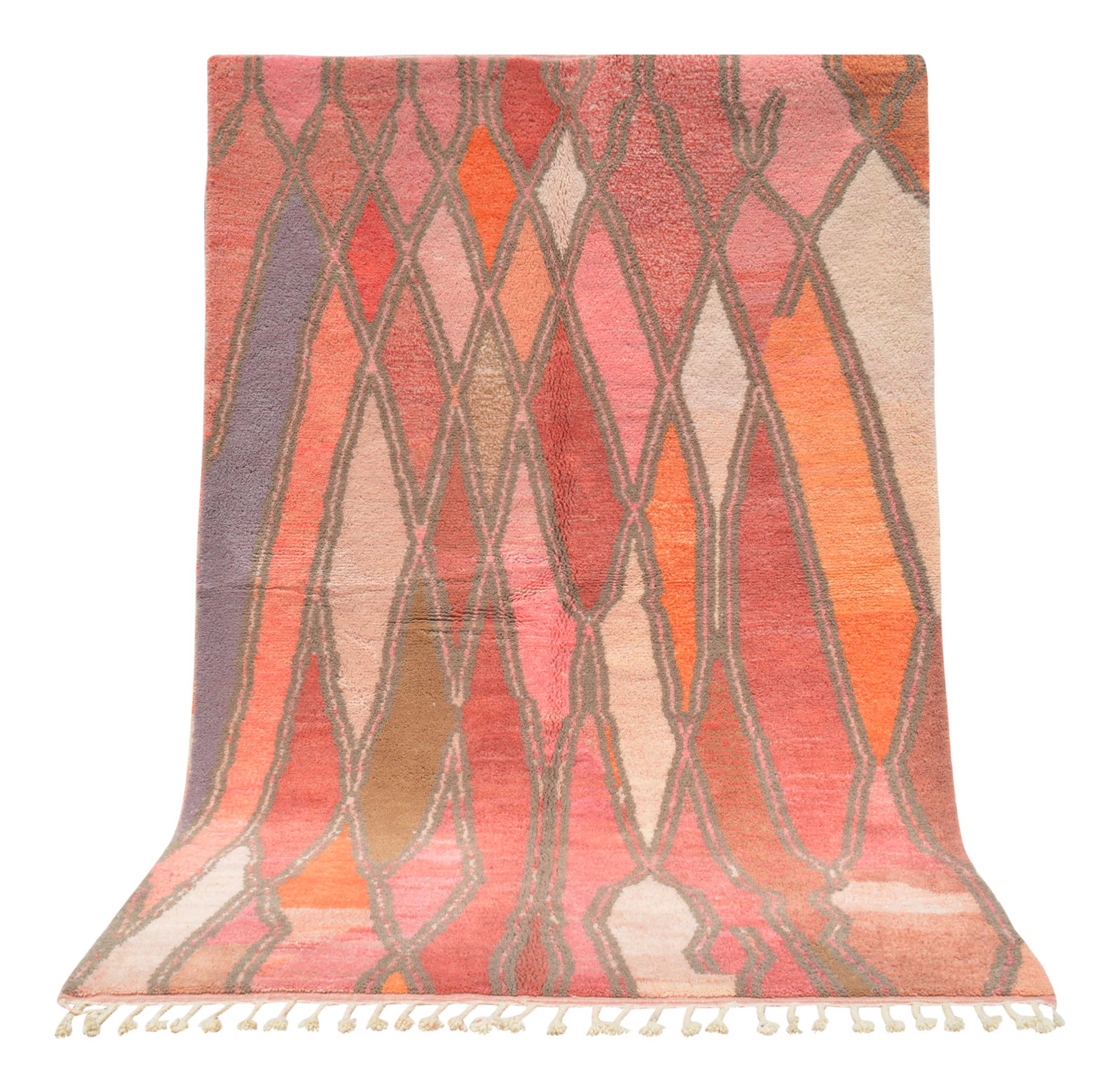 Pink Diamonds Moroccan rug