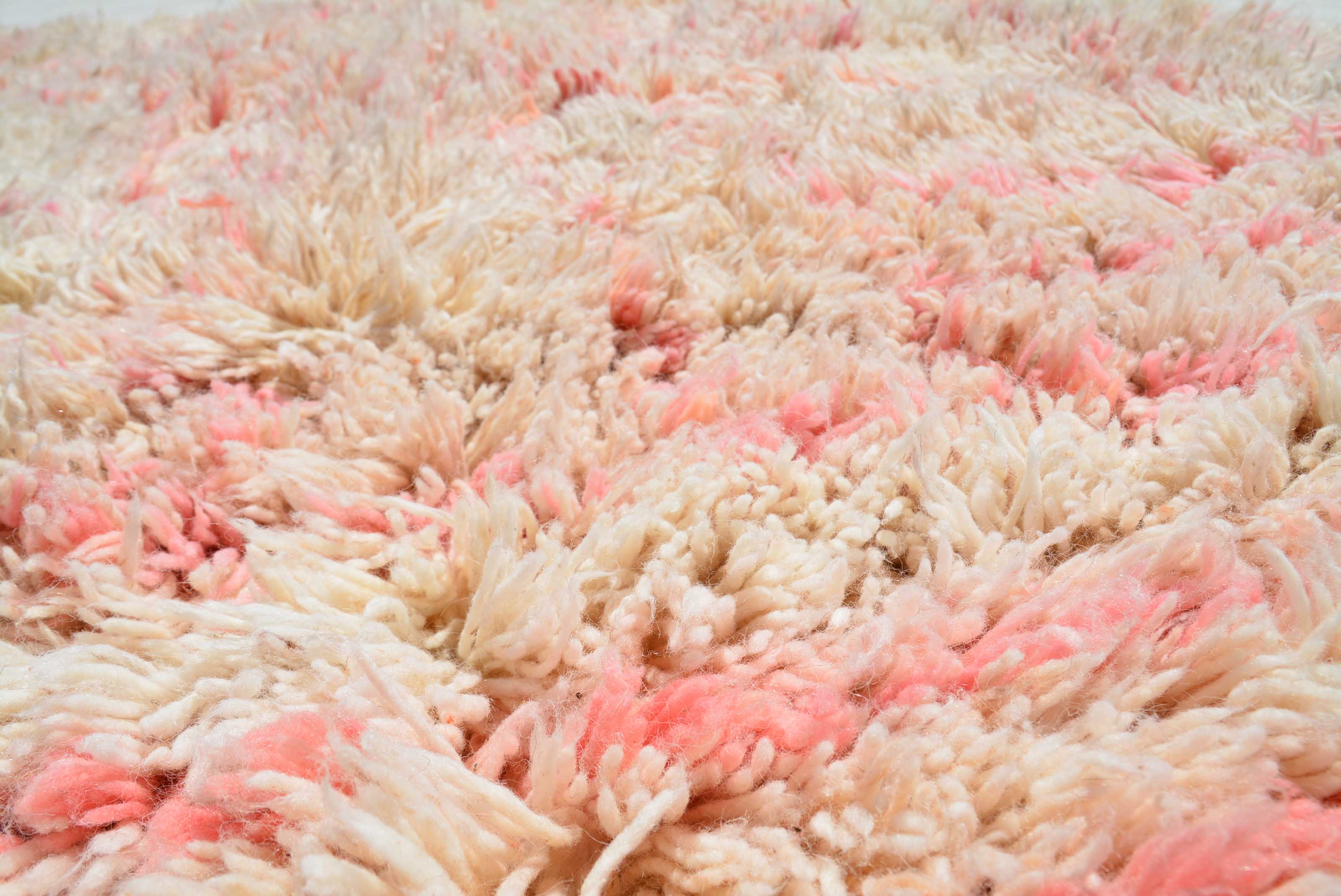 Pink line shaggy Rug