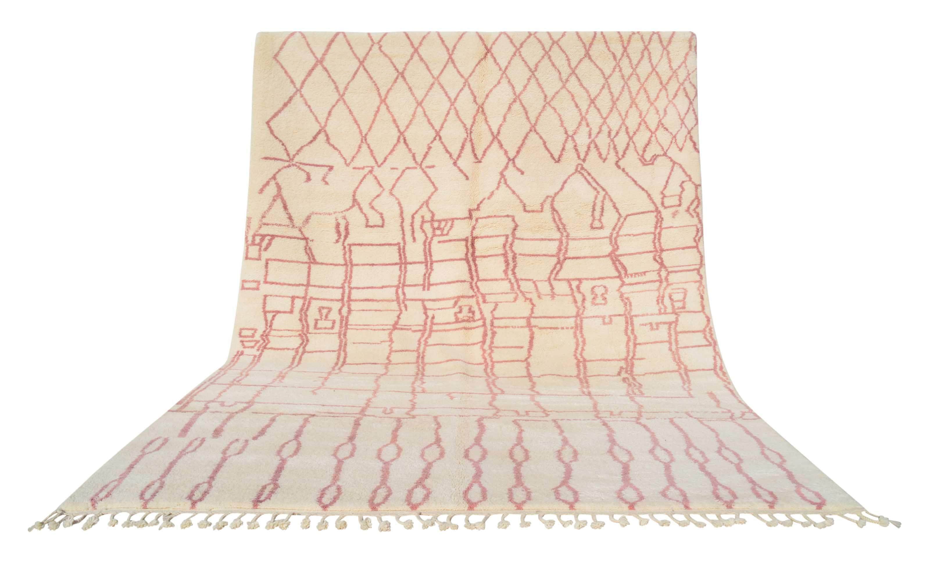 Pink Lines Handmade Rug