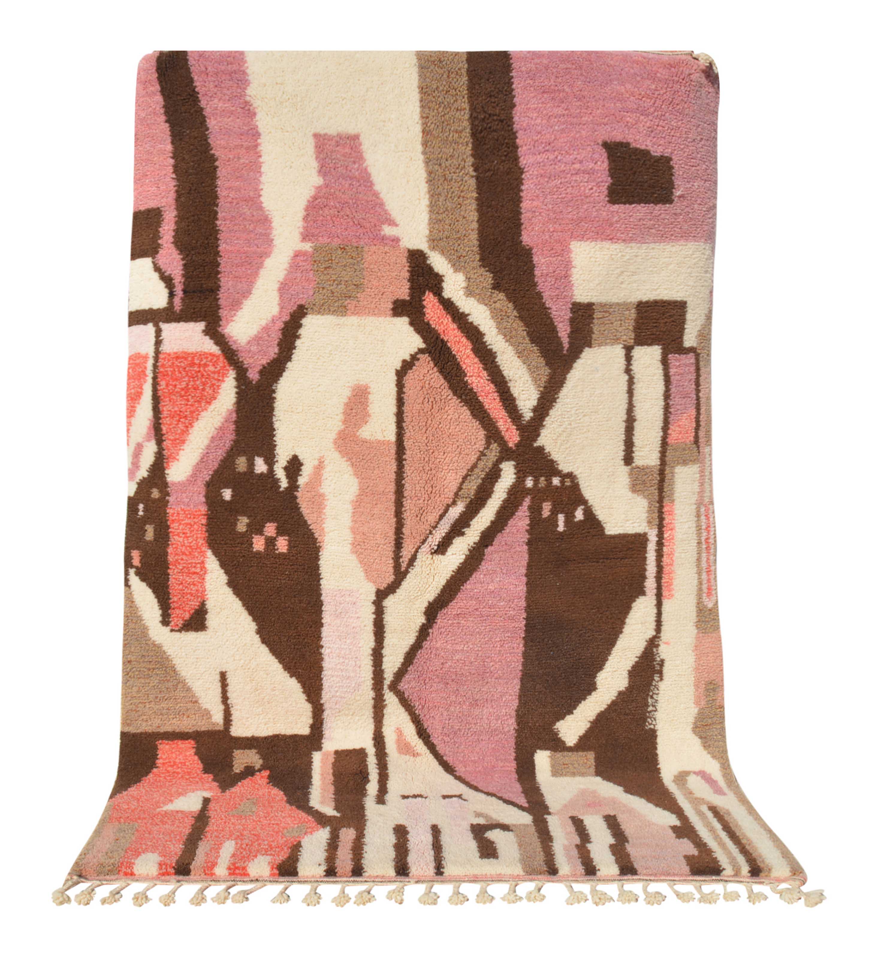 Pink Perfection - Handmade Moroccan Rug with a New Pink Design - Add a pop of color to your home