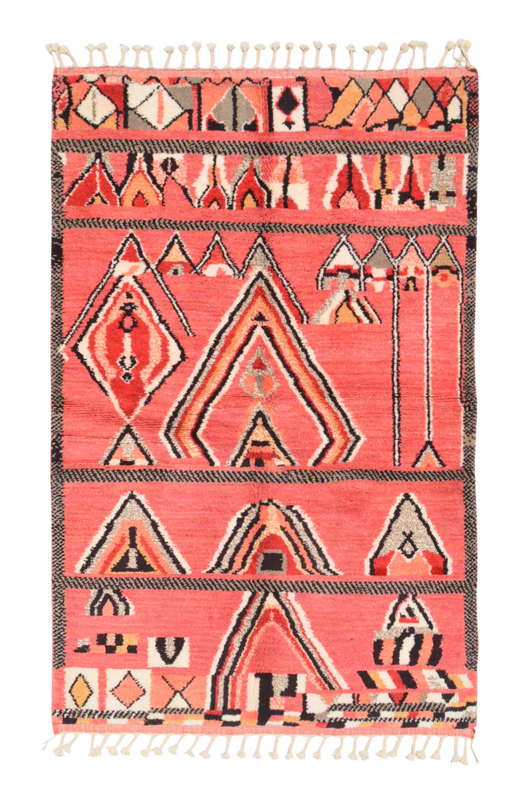 Pink Red Handmade Rug