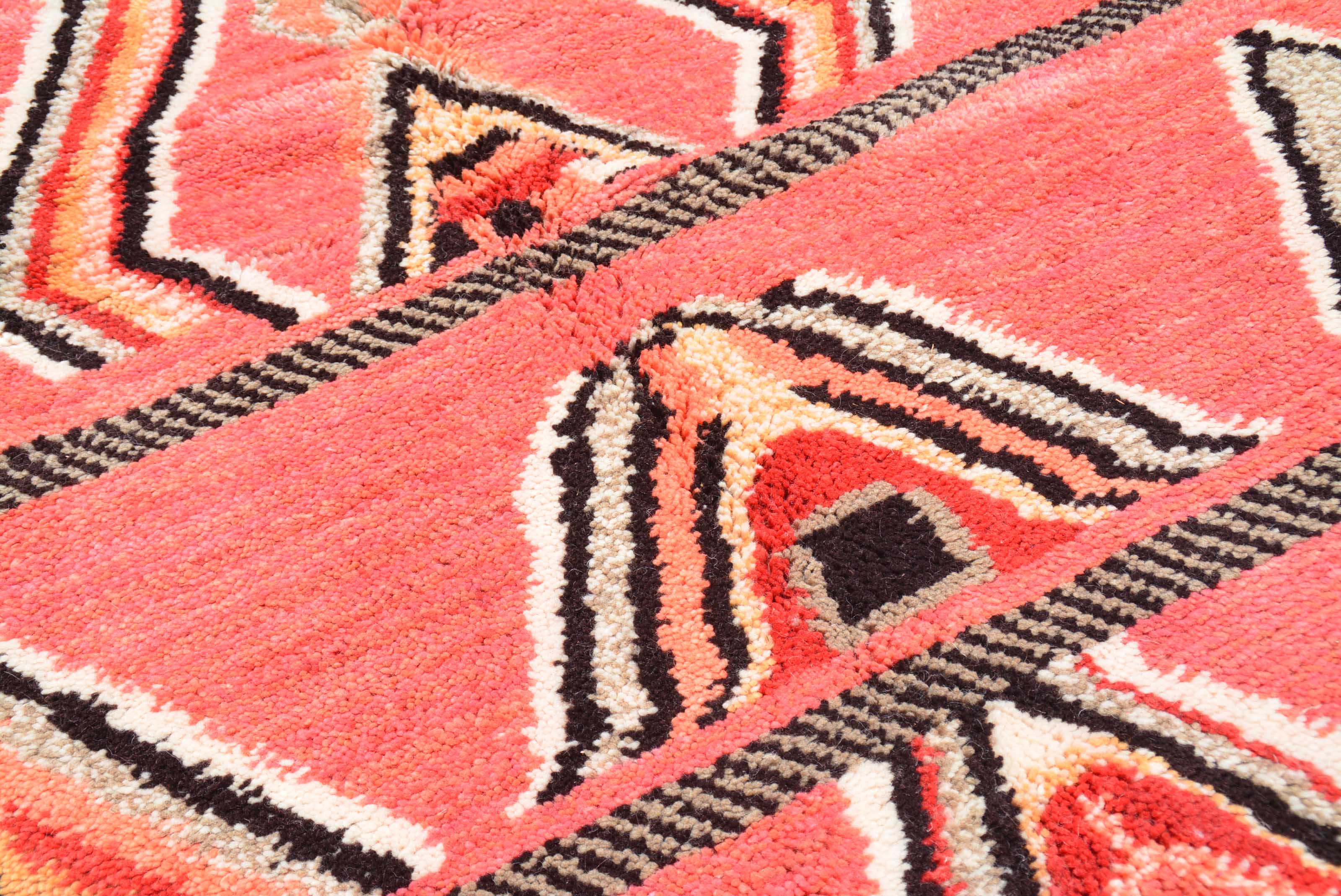Pink Red Handmade Rug