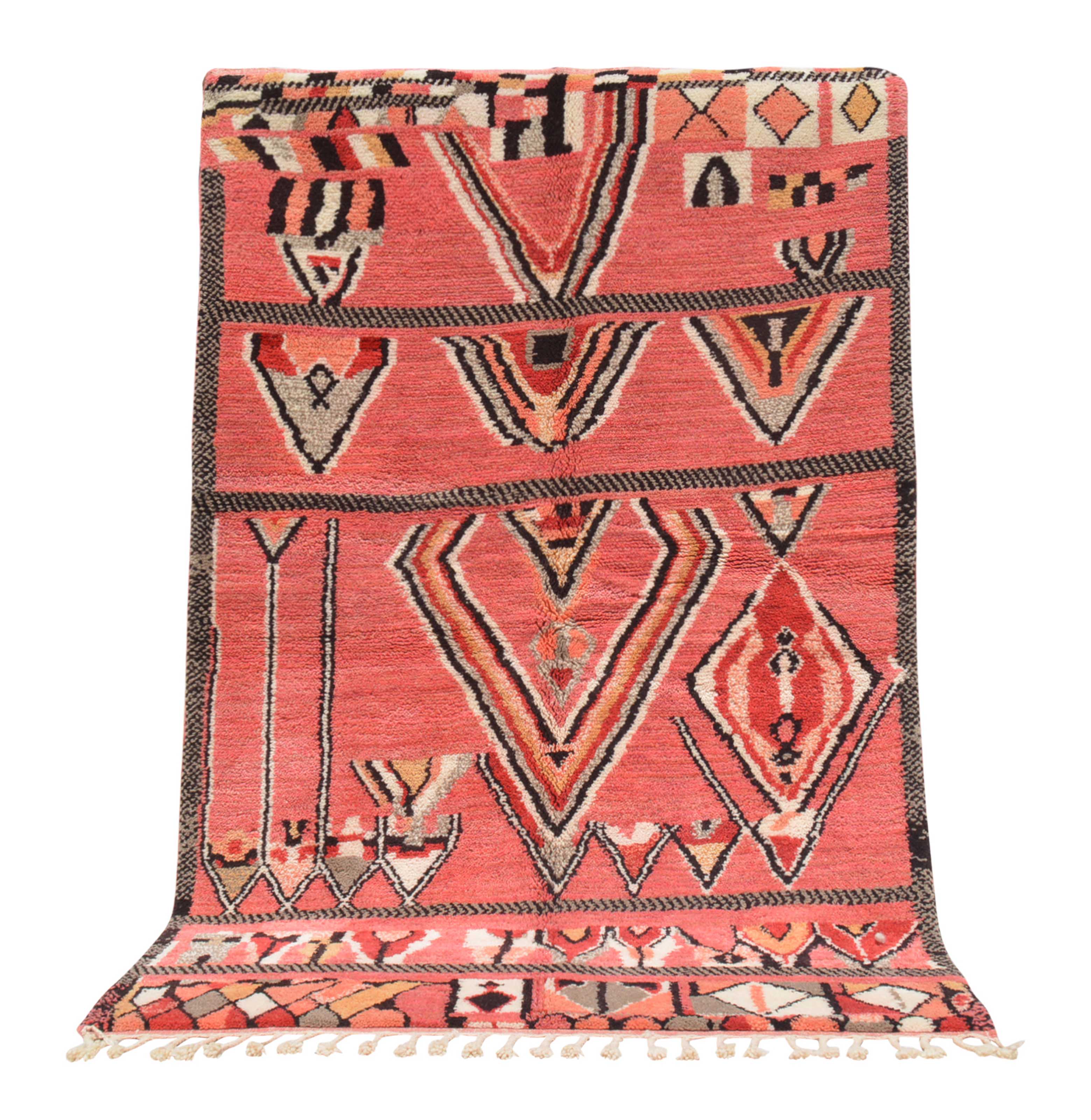 Pink Red Handmade Rug