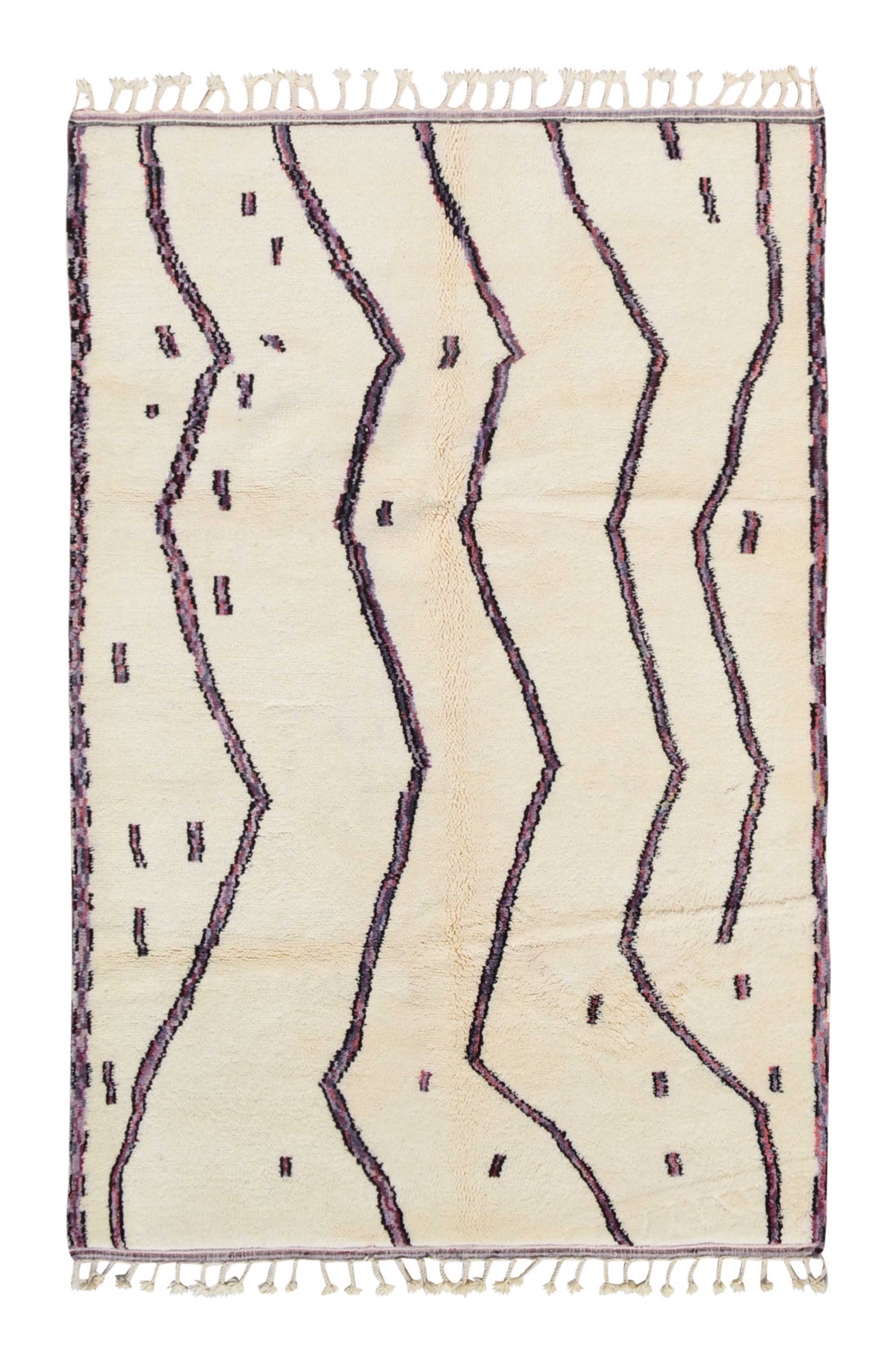 Purple lines Handmade Rug