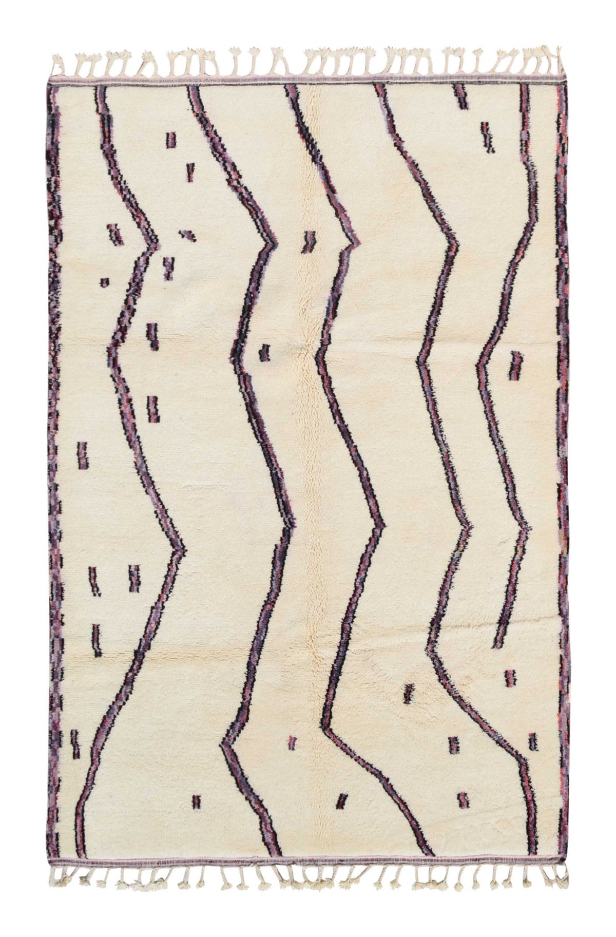 Purple lines Handmade Rug